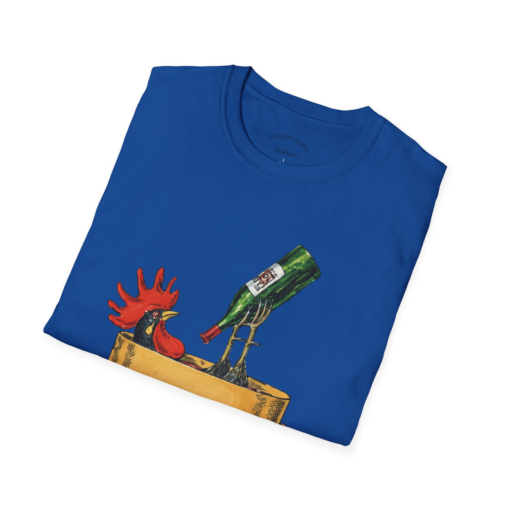 Wine Coq au Vin T-Shirt | Rooster, Wine Bottle, French cooking design