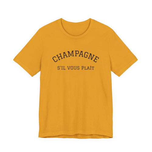 Champagne S'il Vous Plaît Tee | White Graphic T-Shirt