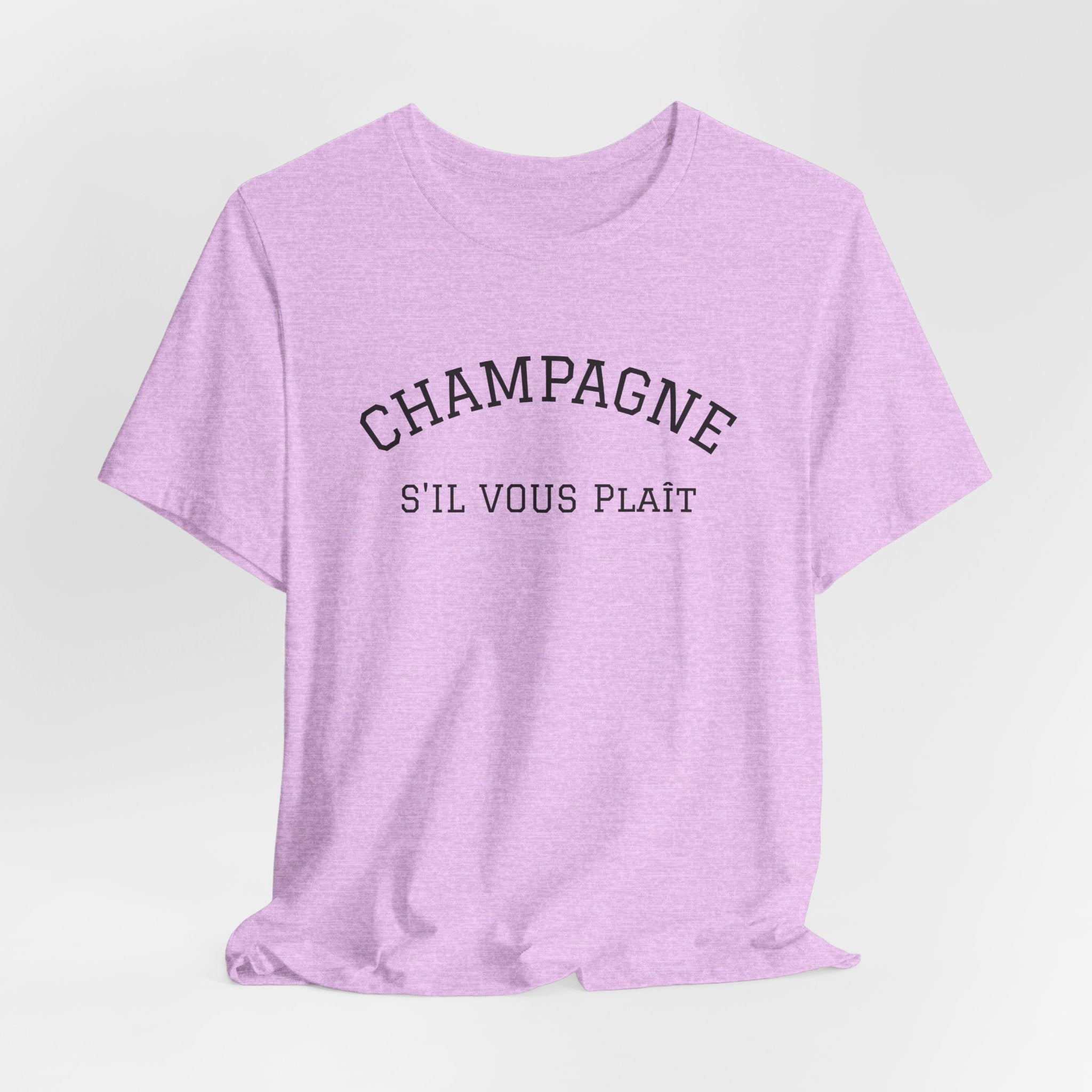 Champagne S'il Vous Plaît Tee | White Graphic T-Shirt