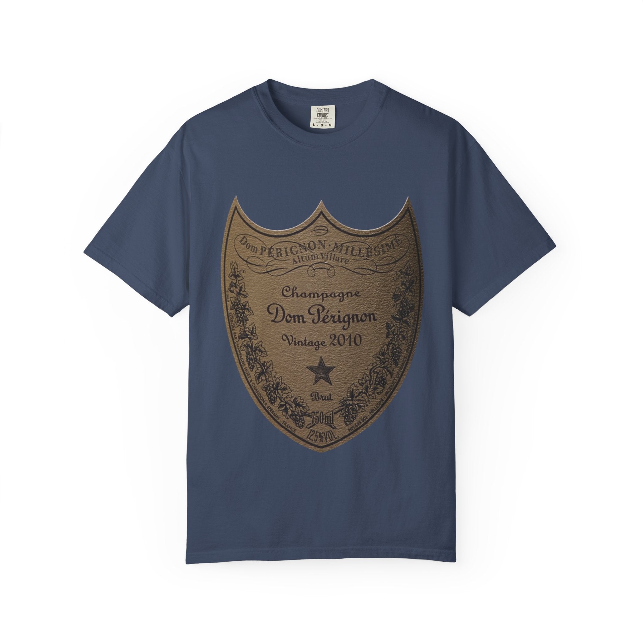 Vintage Champagne T-Shirt, Vintage Dom Pérignon Champagne Label T-Shirt, 2010 Edition
