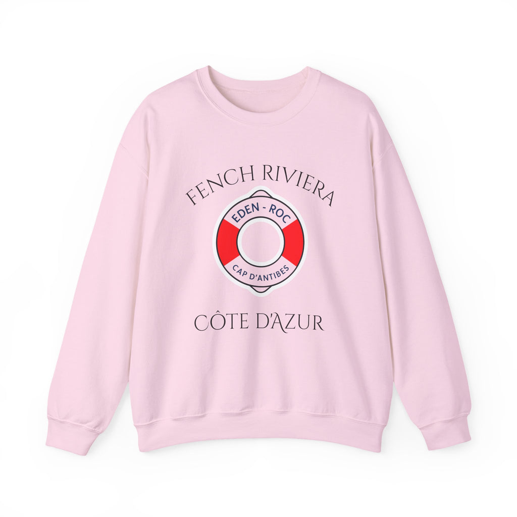 French Riviera Lifesaver Crewneck Sweatshirt | Côte d'Azur Nautical Design