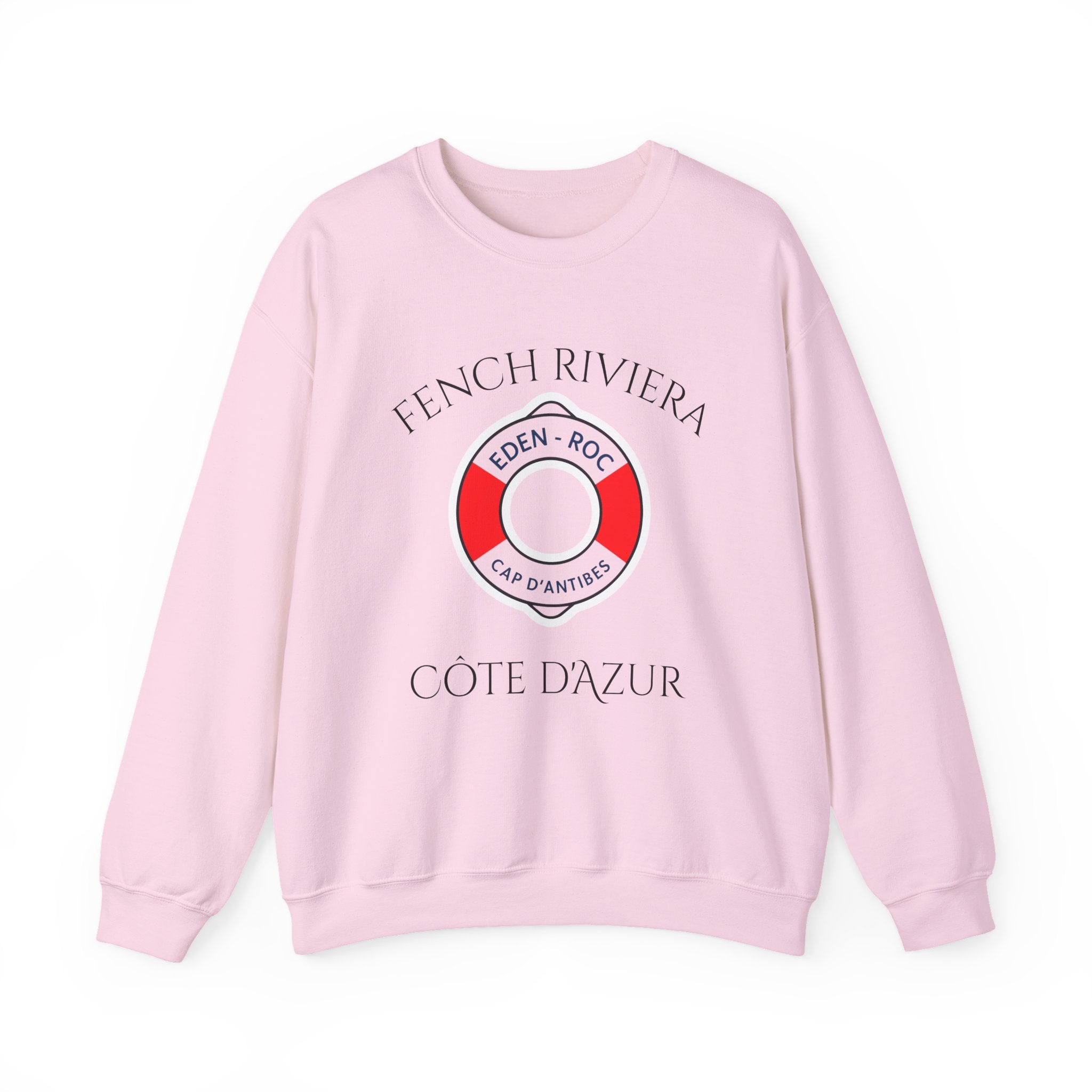 French Riviera Lifesaver Crewneck Sweatshirt | Côte d'Azur Nautical Design