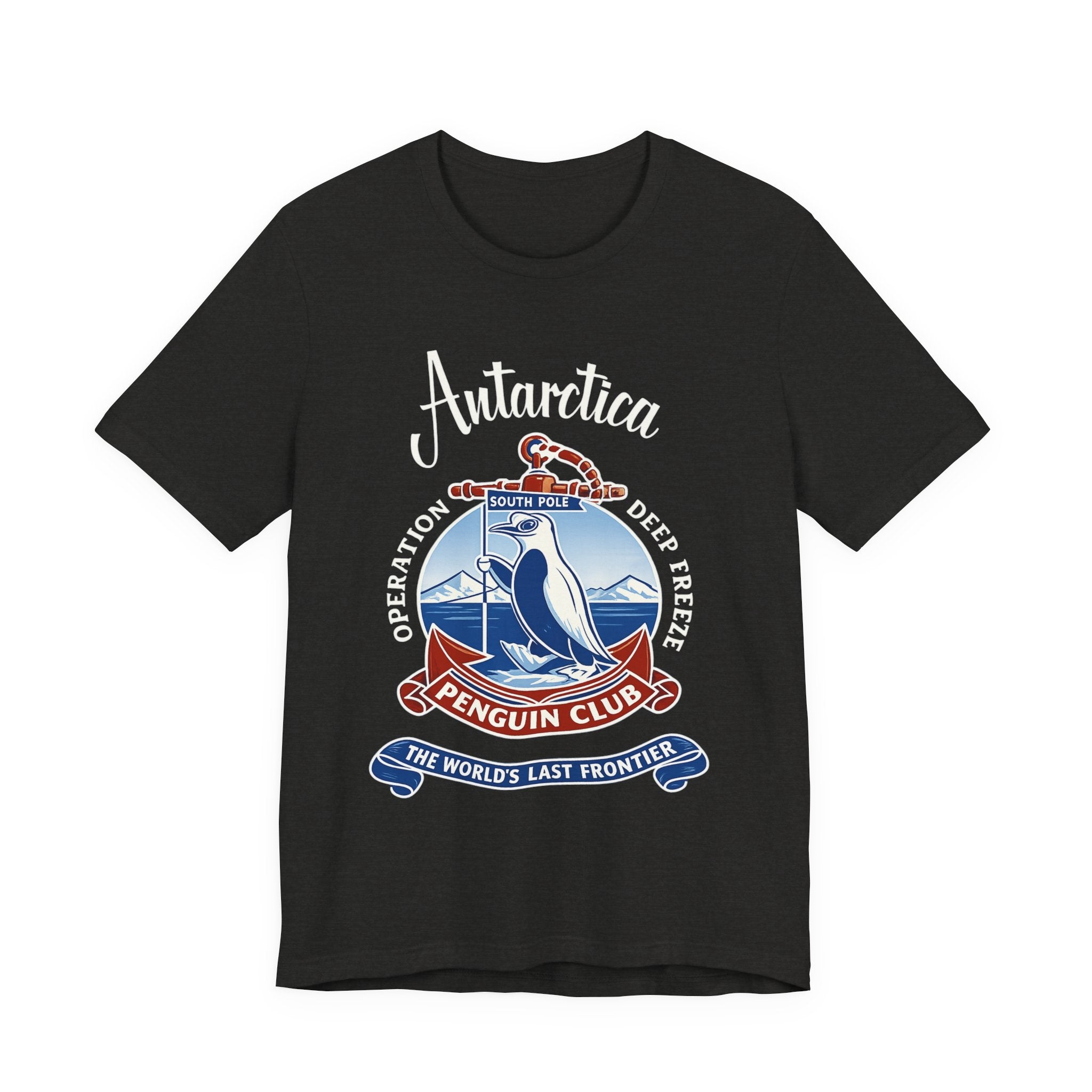 Antarctica Penguin Club Crest T-Shirt | South Pole Expedition T-Shirt