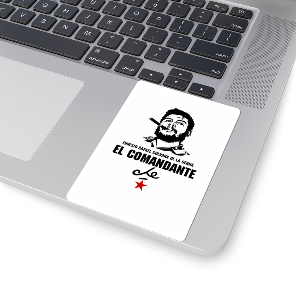 El Comandante Che Vinyl sticker | Guevara portrait, cigar, red star