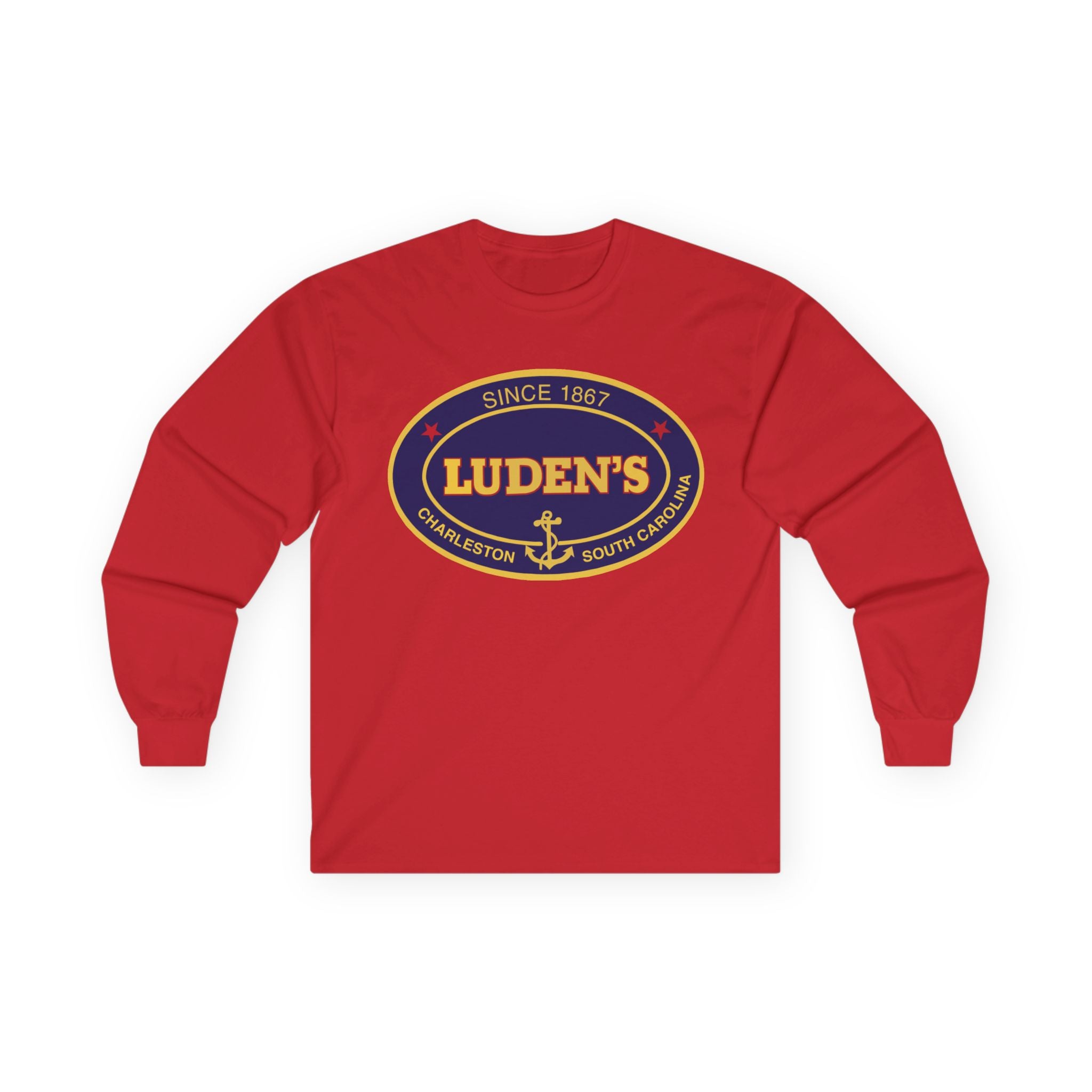 Luden's Anchor Logo Long Sleeve T-shirt | Charleston Vintage