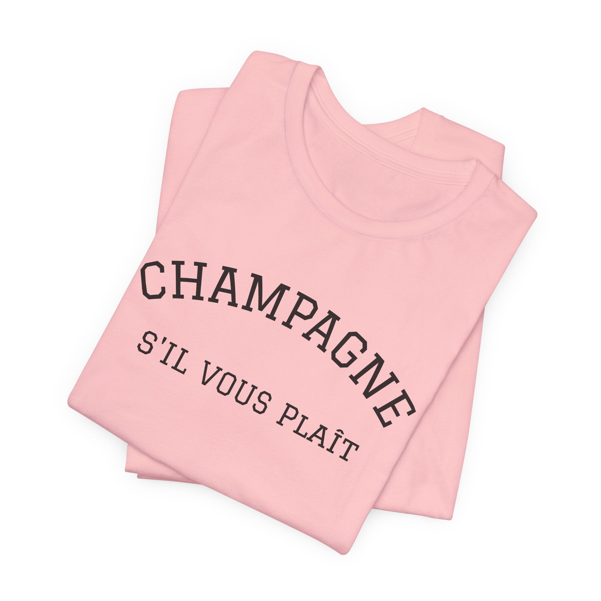 Champagne S'il Vous Plaît Tee | White Graphic T-Shirt