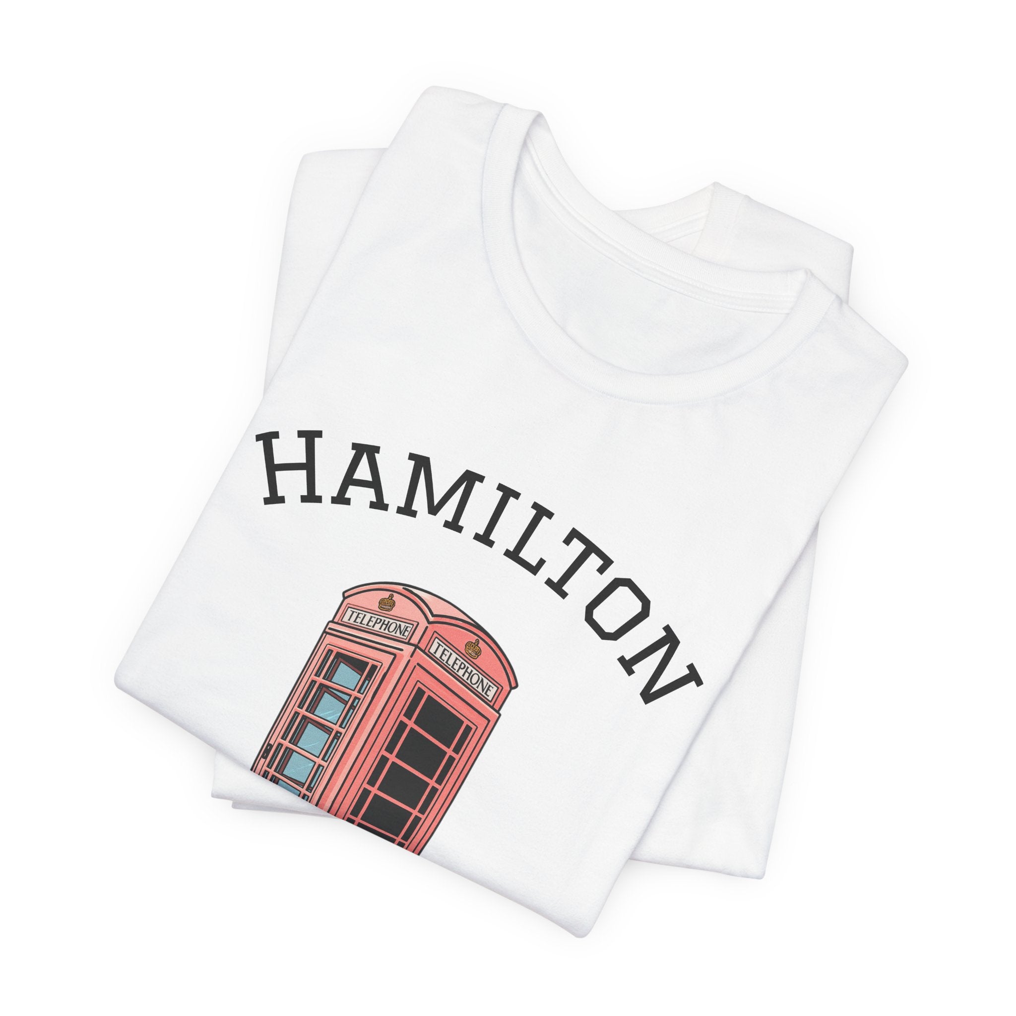 Retro Hamilton Bermuda Pink English Phone Booth