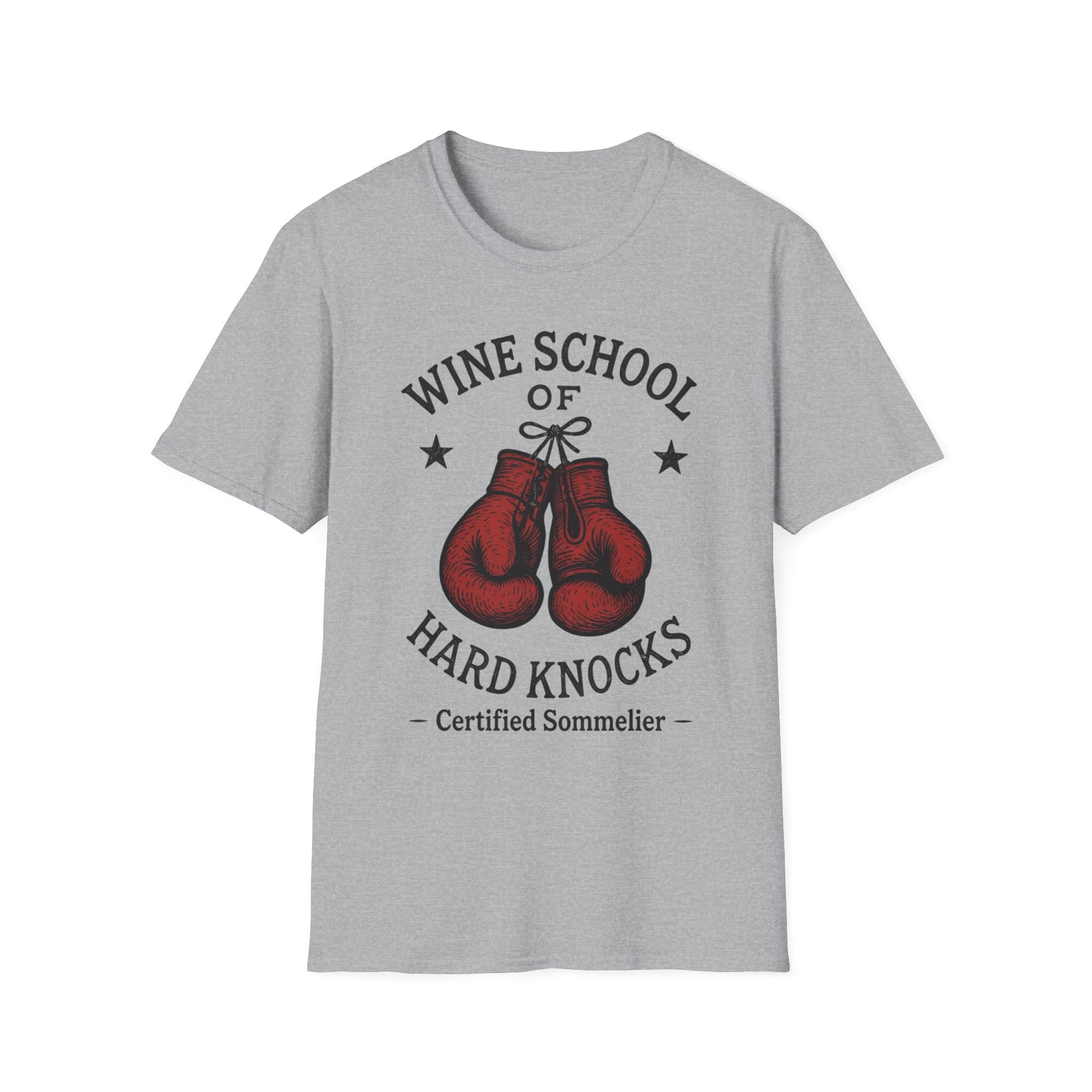 Wine School of Hard Knocks T-Shirt | Boxing Gloves, Certified Sommelier