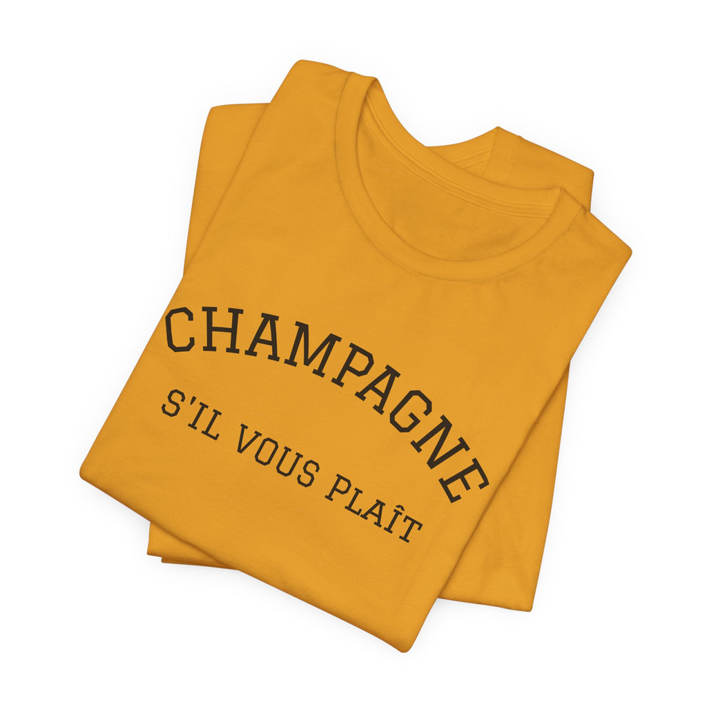 Champagne S'il Vous Plaît Tee | White Graphic T-Shirt