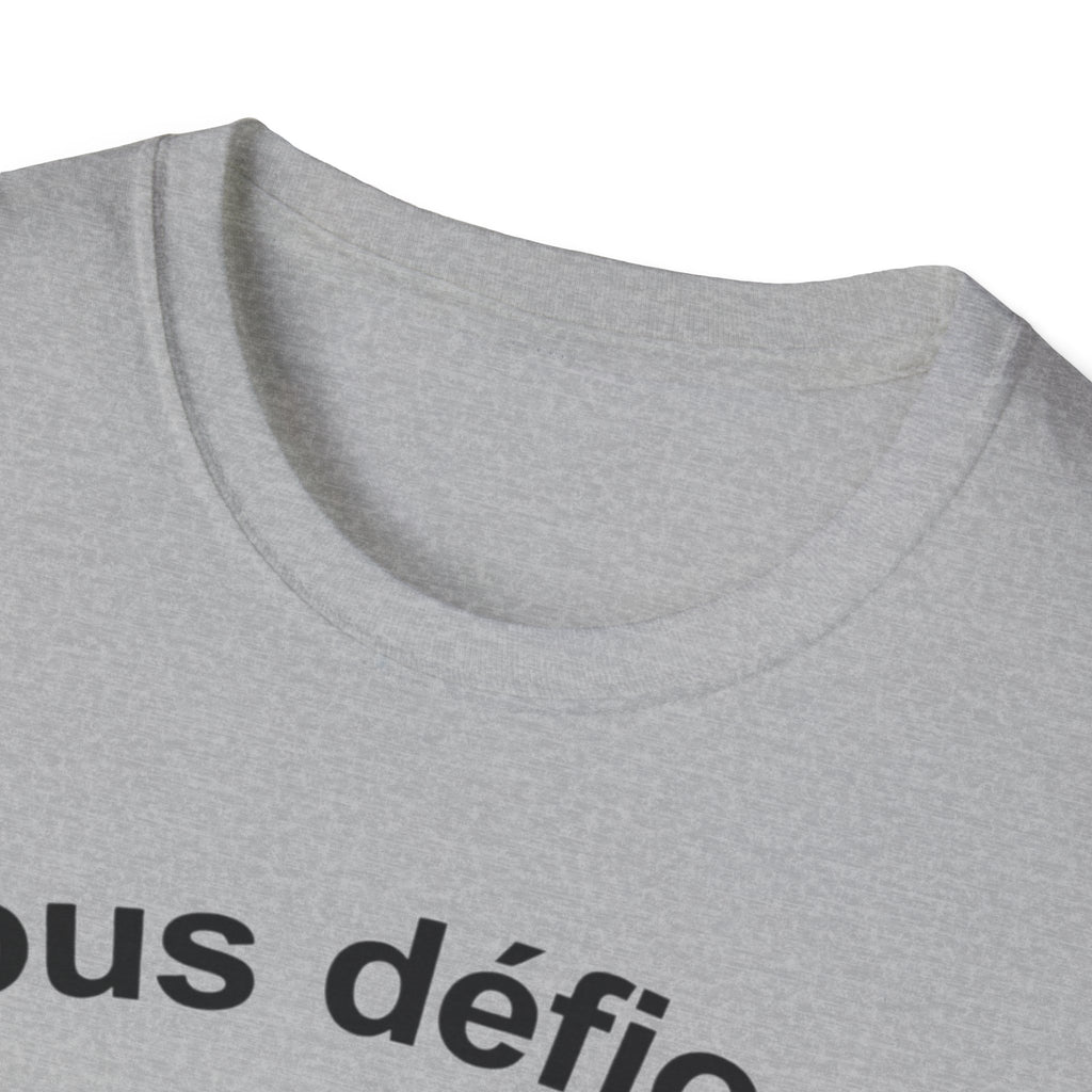 WW2 French Resistance Inspired T-Shirt Nous défions with skull and crossed bones