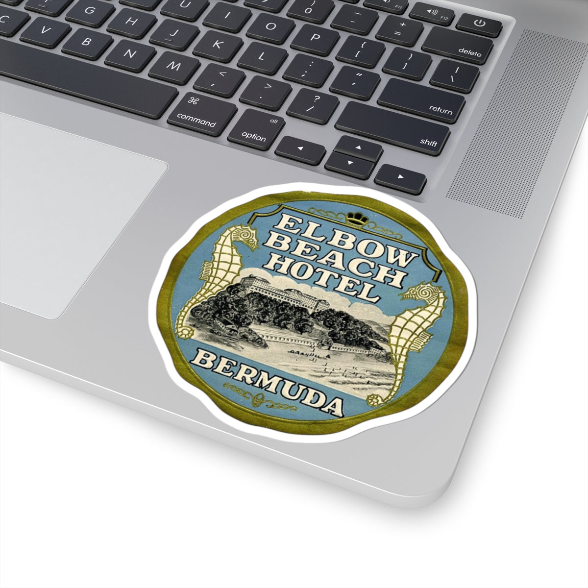 Elbow Beach Hotel Bermuda Vinyl Sticker | Vintage Travel Label