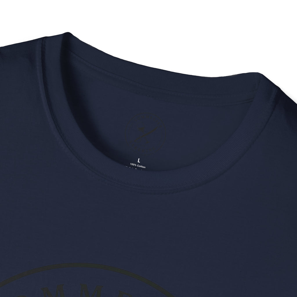 Sommelier and Sabering logo T-Shirt | Wine glass and saber emblem