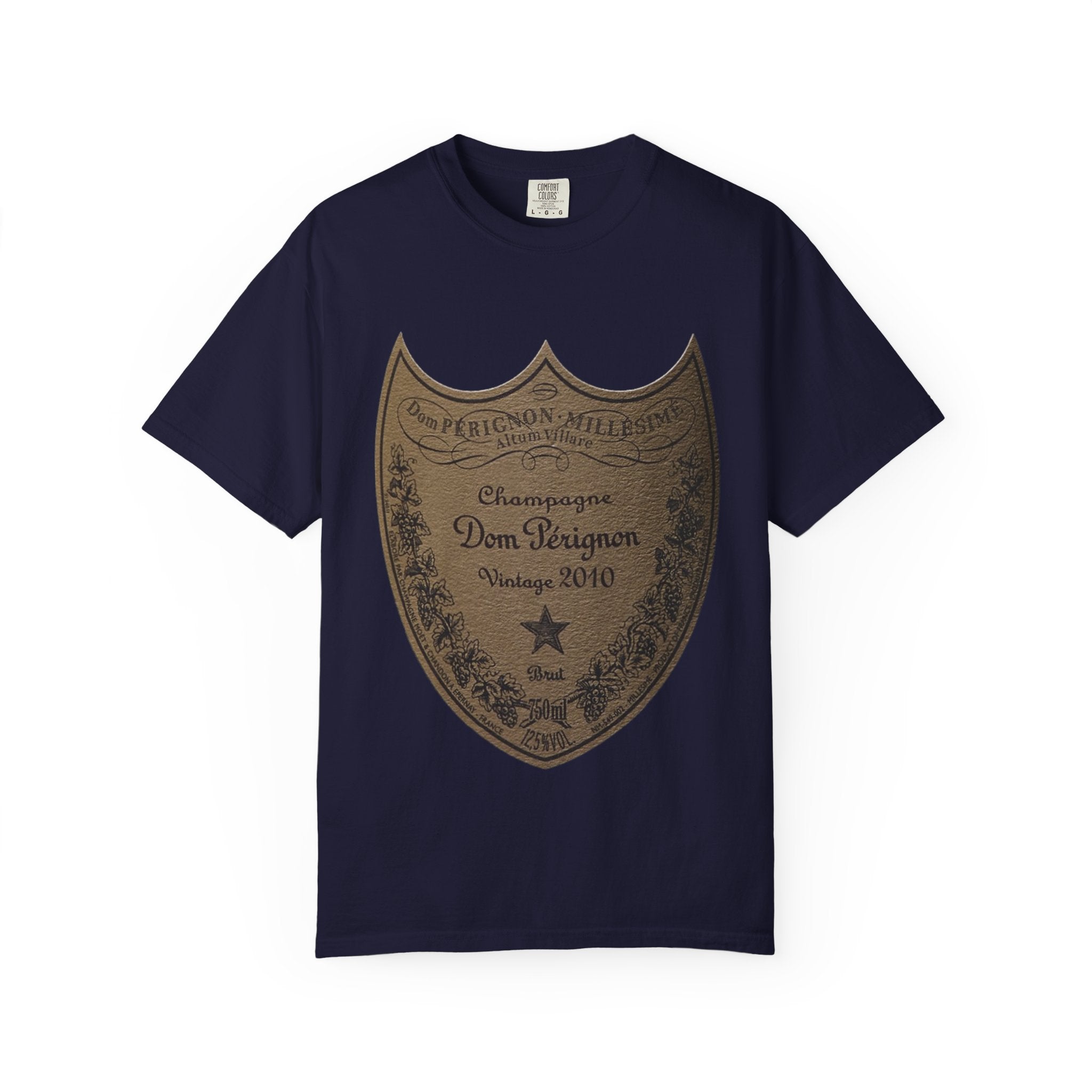 Vintage Champagne T-Shirt, Vintage Dom Pérignon Champagne Label T-Shirt, 2010 Edition