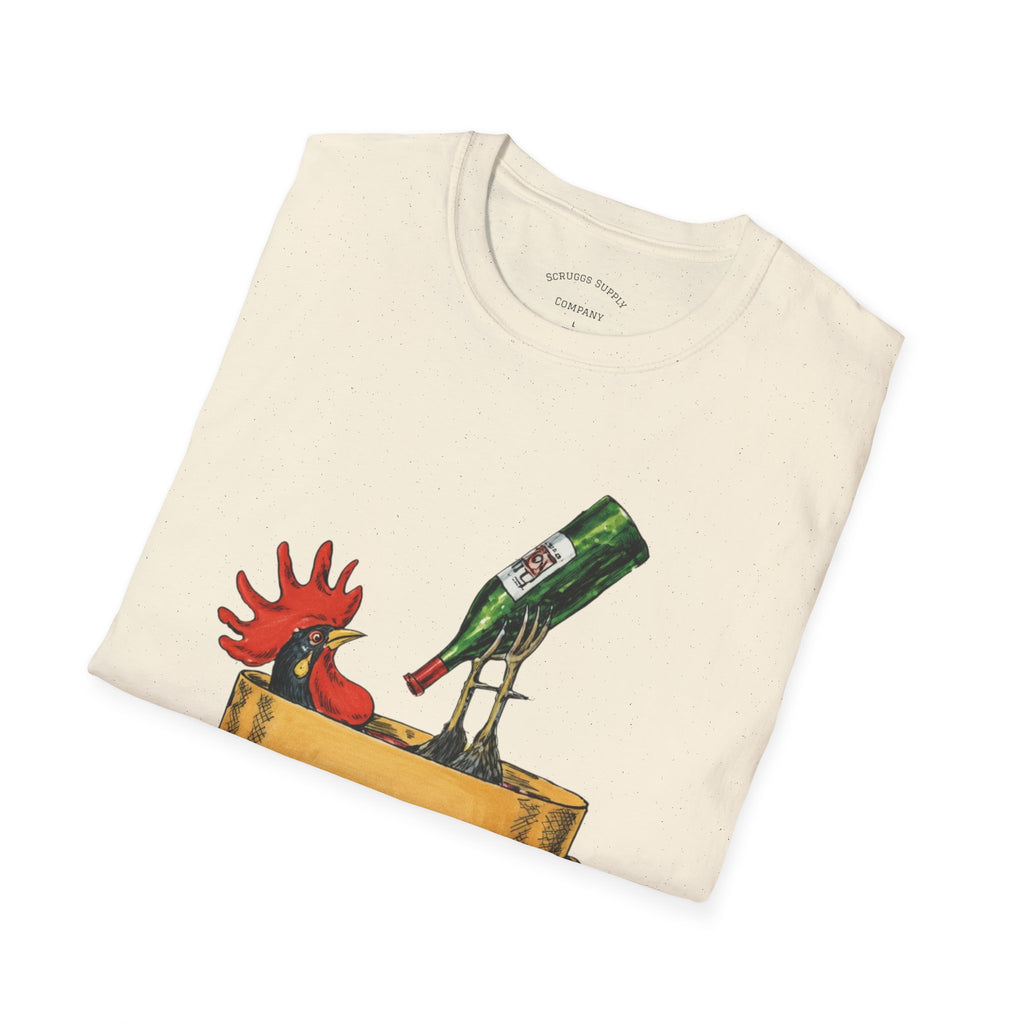 Wine Coq au Vin T-Shirt | Rooster, Wine Bottle, French cooking design
