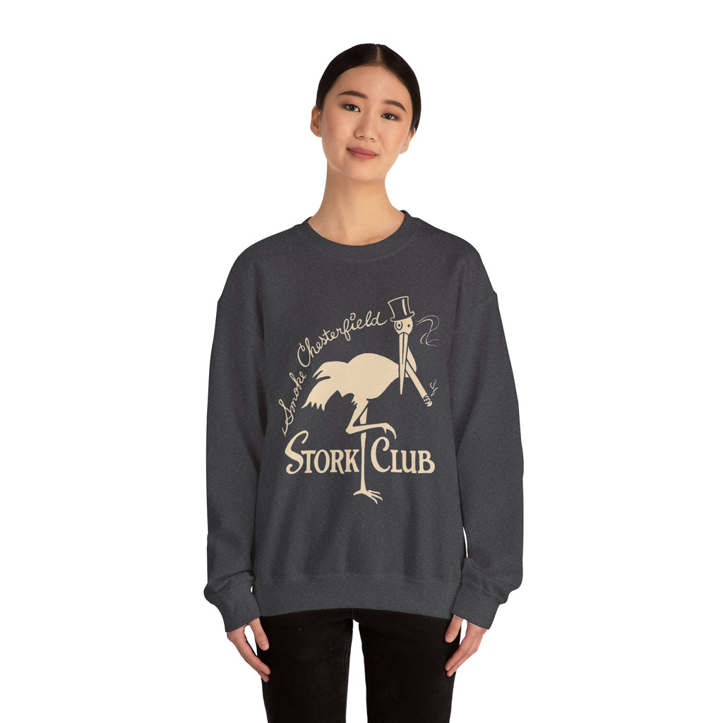 Vintage Stork Club Sweatshirt | Vintage Stork with Top Hat and Cigar
