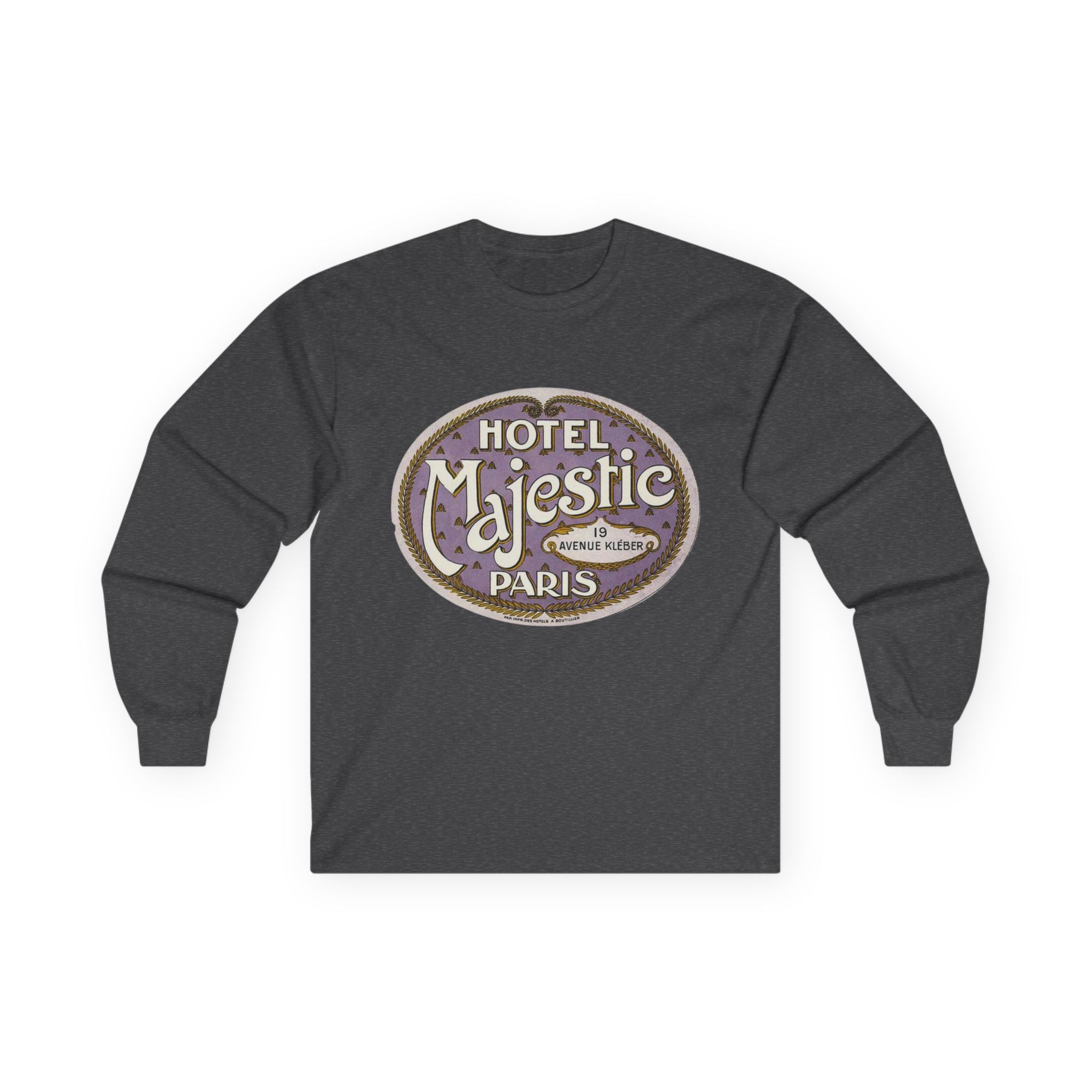 Hotel Majestic Paris vintage logo Long Sleeve T-Shirt