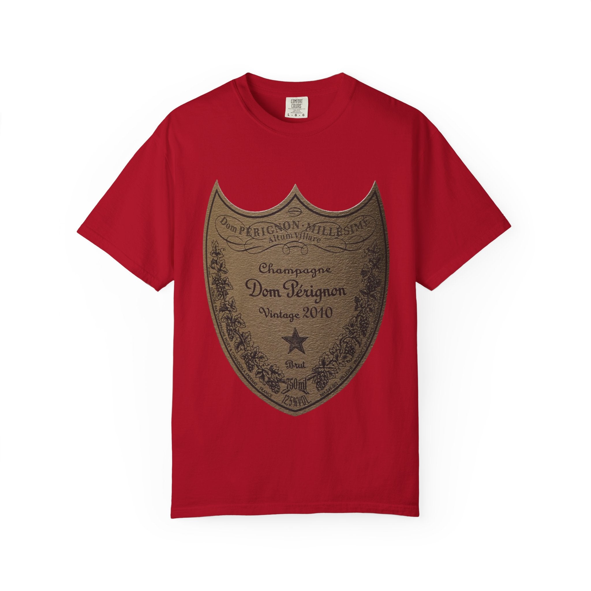 Vintage Champagne T-Shirt, Vintage Dom Pérignon Champagne Label T-Shirt, 2010 Edition