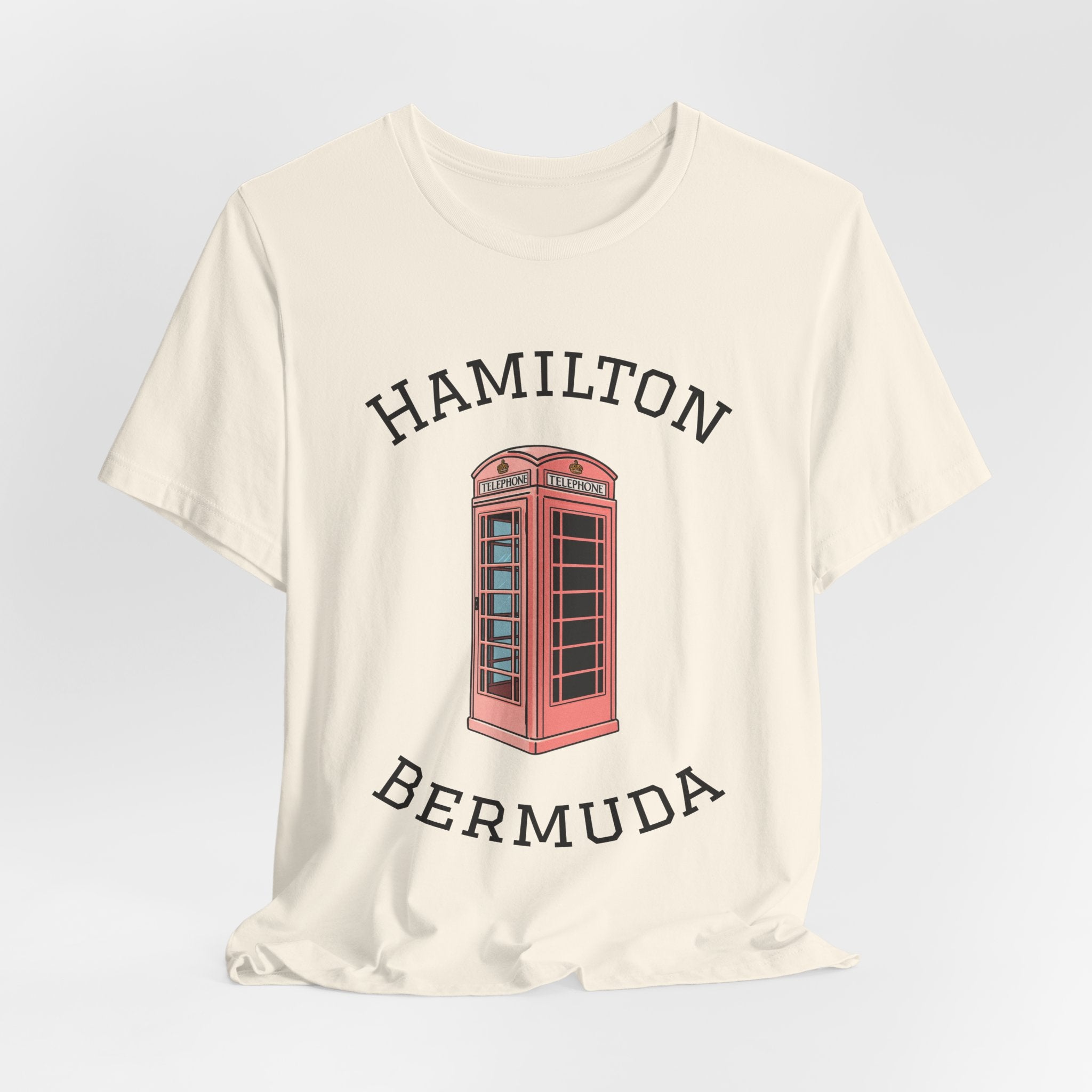 Retro Hamilton Bermuda Pink English Phone Booth