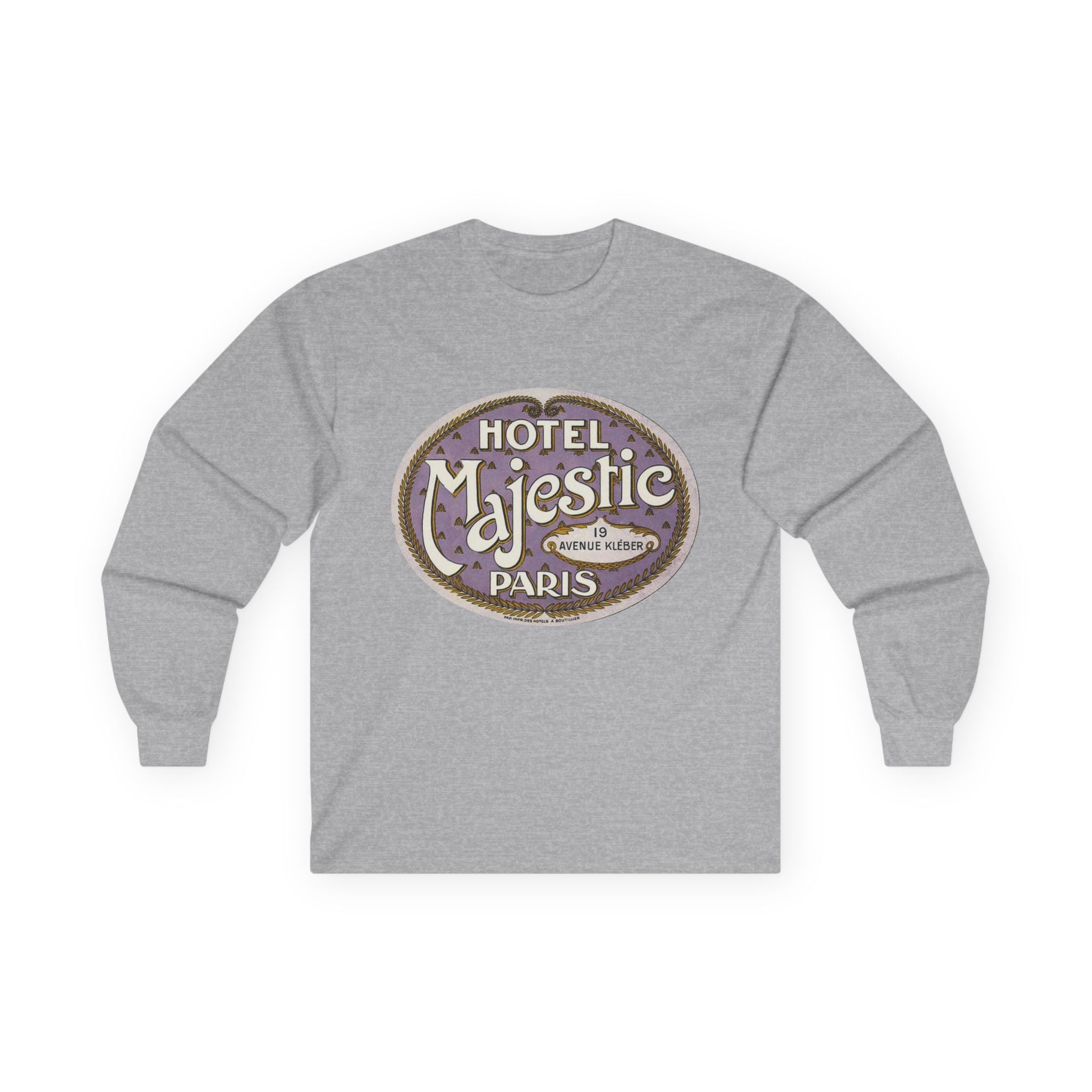 Hotel Majestic Paris vintage logo Long Sleeve T-Shirt
