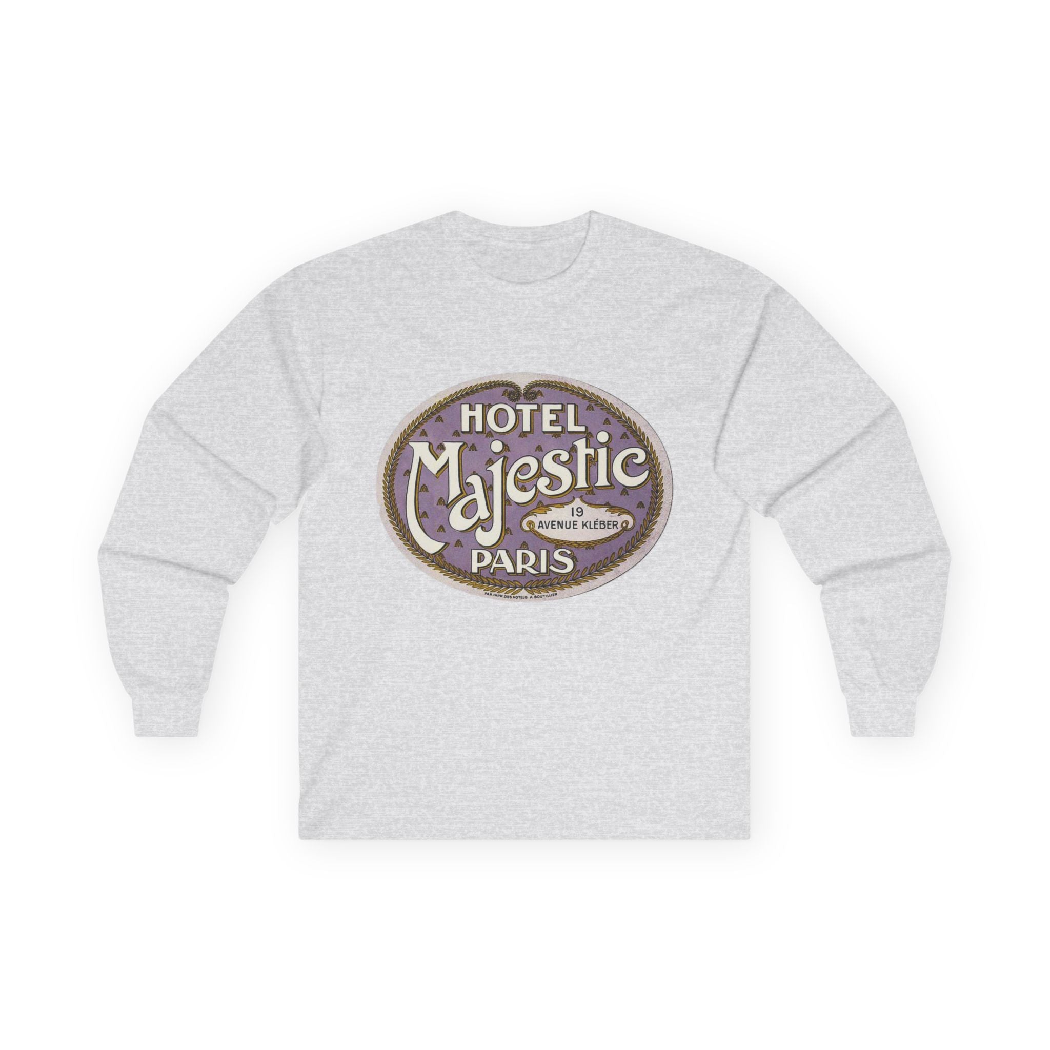Hotel Majestic Paris vintage logo Long Sleeve T-Shirt