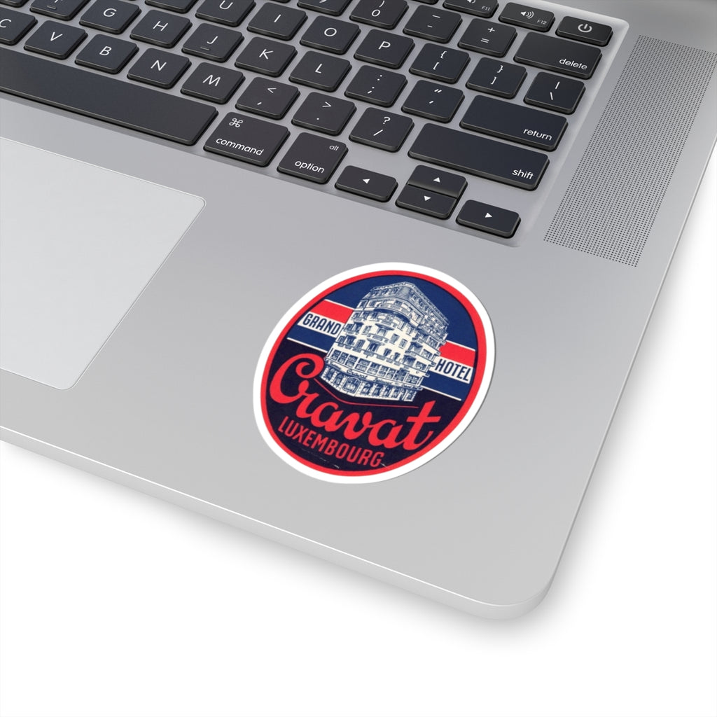 Cravat Luxembourg Grand Hotel Sticker | Vintage Travel Decal