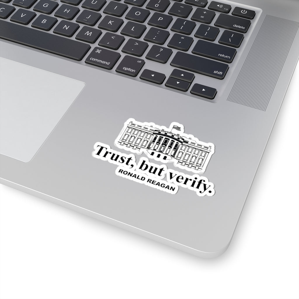 Trust But Verify Ronald Reagan White House Vinyl Sticker