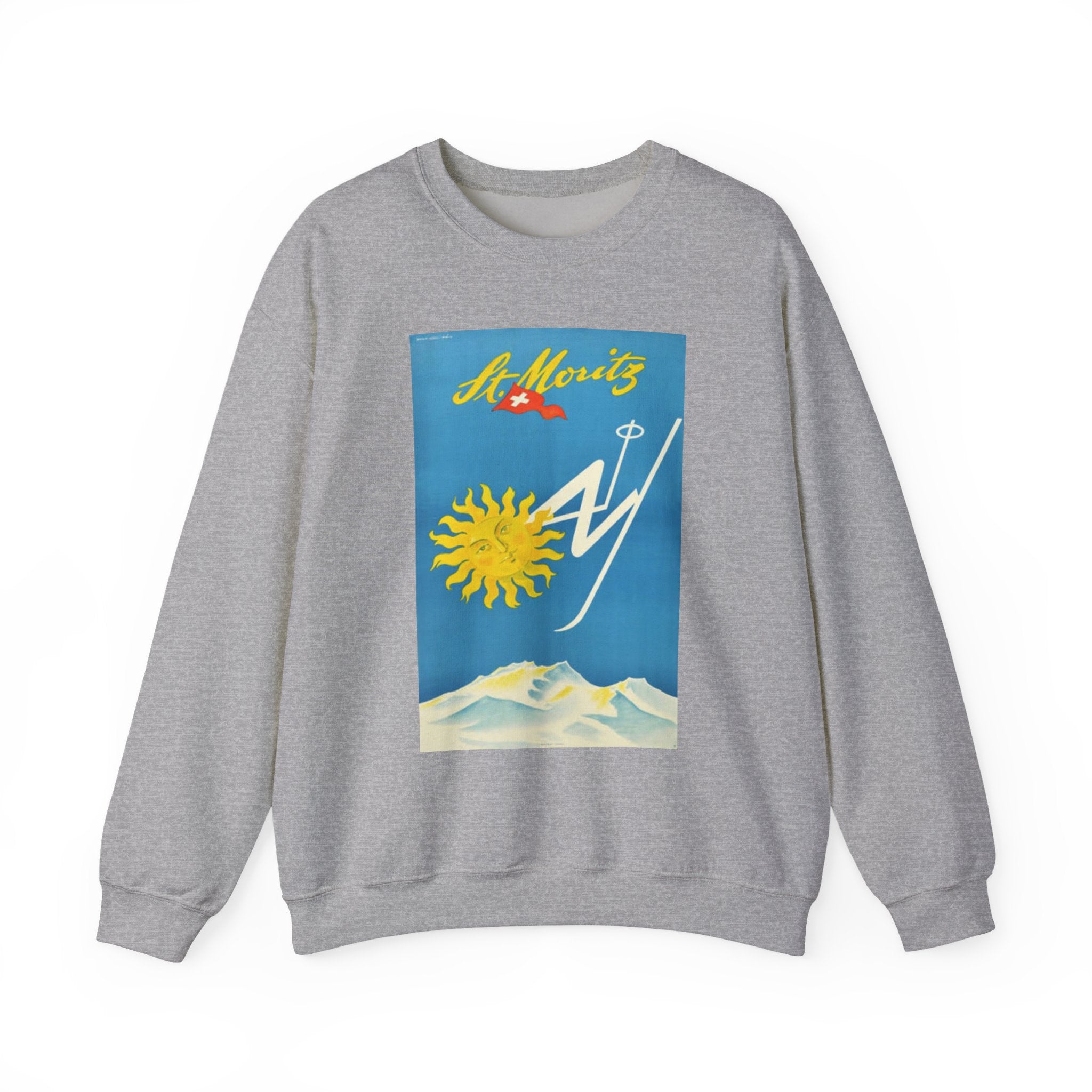 St Moritz Swiss Vintage Advertisement Sweatshirt