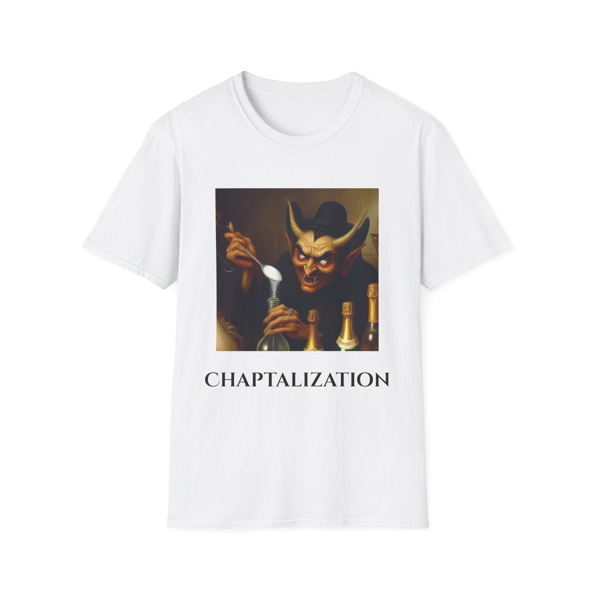 Champagne Devil T-Shirt, Vintage Gothic Wine Lover Graphic T-shirt