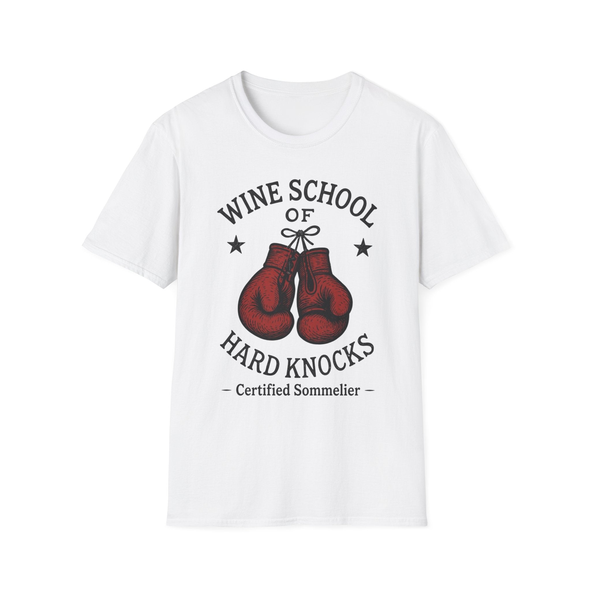 Wine School of Hard Knocks T-Shirt | Boxing Gloves, Certified Sommelier