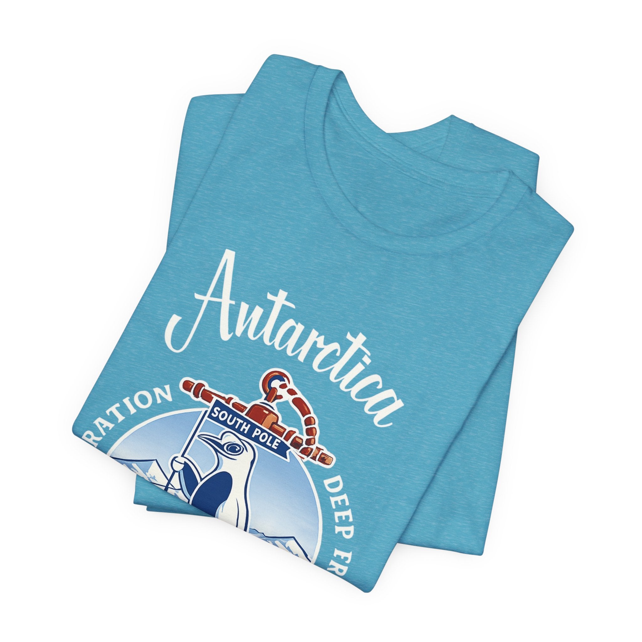 Antarctica Penguin Club Crest T-Shirt | South Pole Expedition T-Shirt