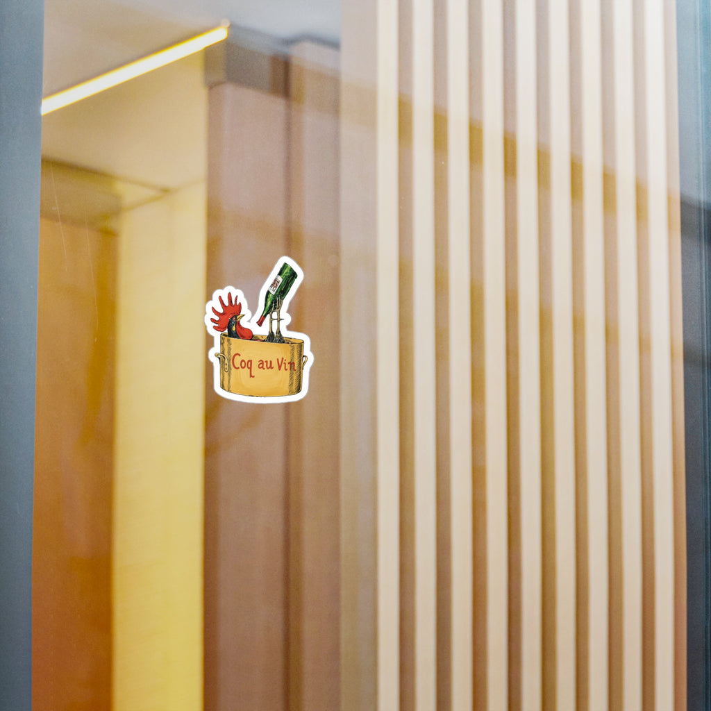 Coq au Vin rooster French kitchen Vinyl sticker