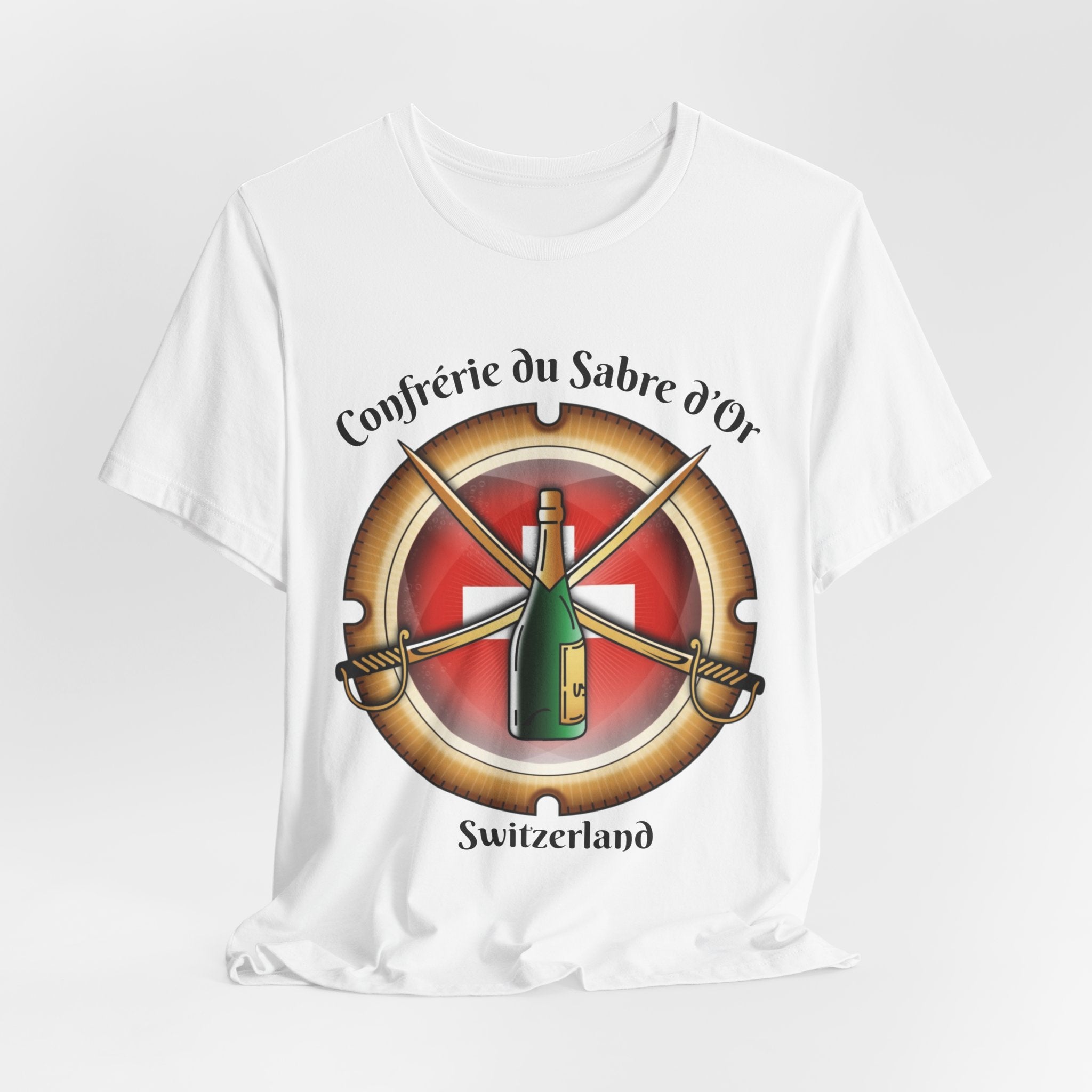 Swiss Heritage T-Shirt | Champagne Sabering Society Emblem T-Shirt