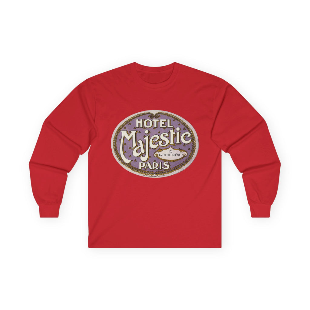 Hotel Majestic Paris vintage logo Long Sleeve T-Shirt