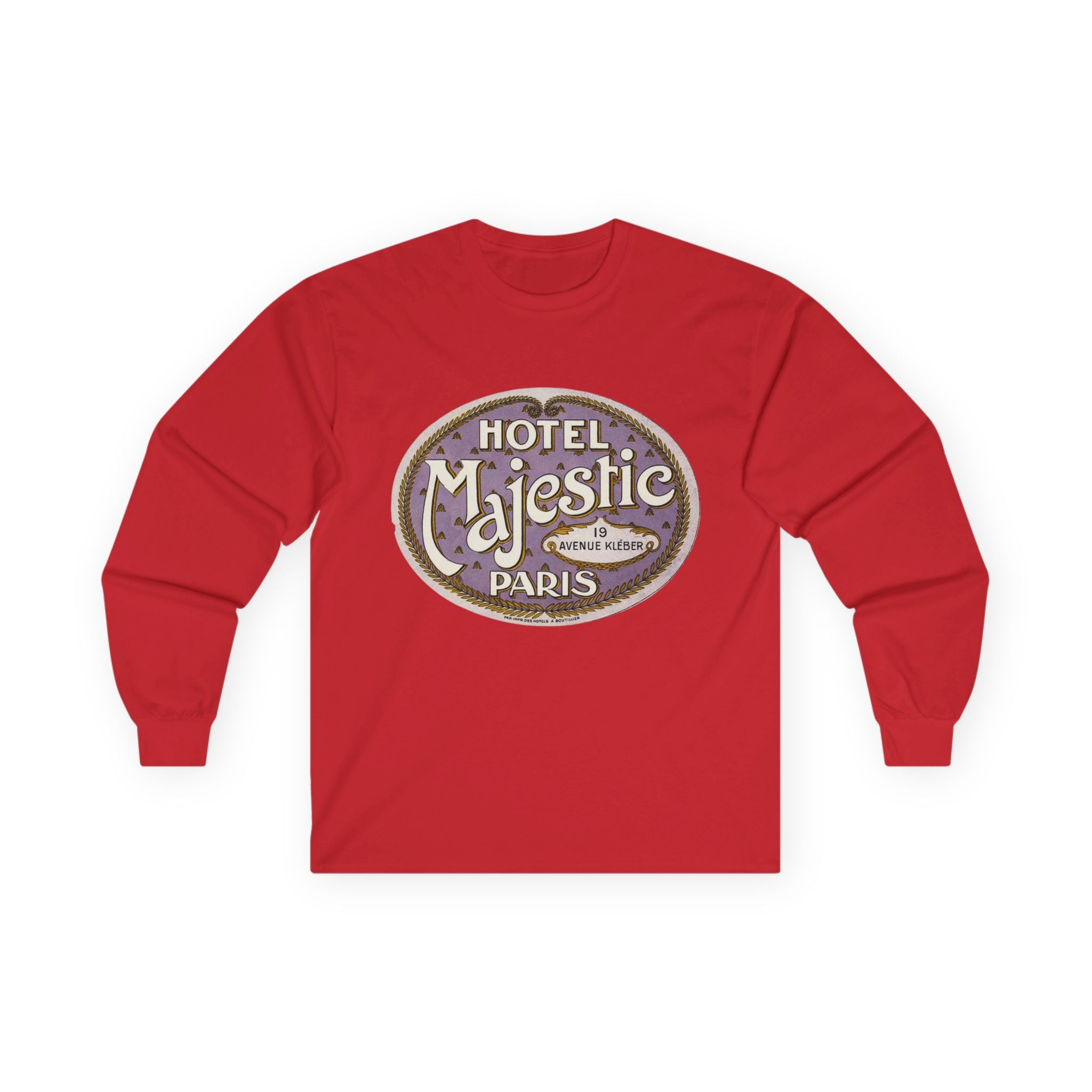 Hotel Majestic Paris vintage logo Long Sleeve T-Shirt
