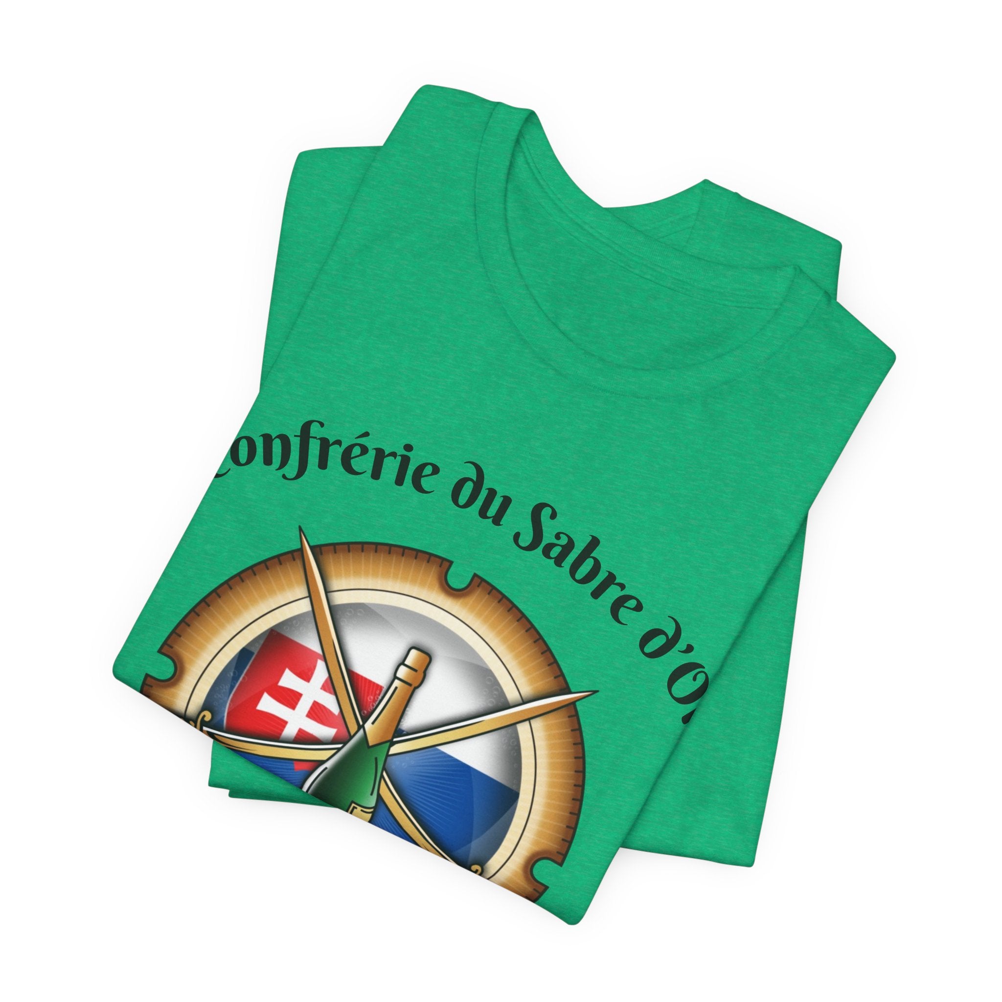 Slovakia Heritage, Sabering Society Slovak Crest T-Shirt, Champagne and Sabrage Heritage Design