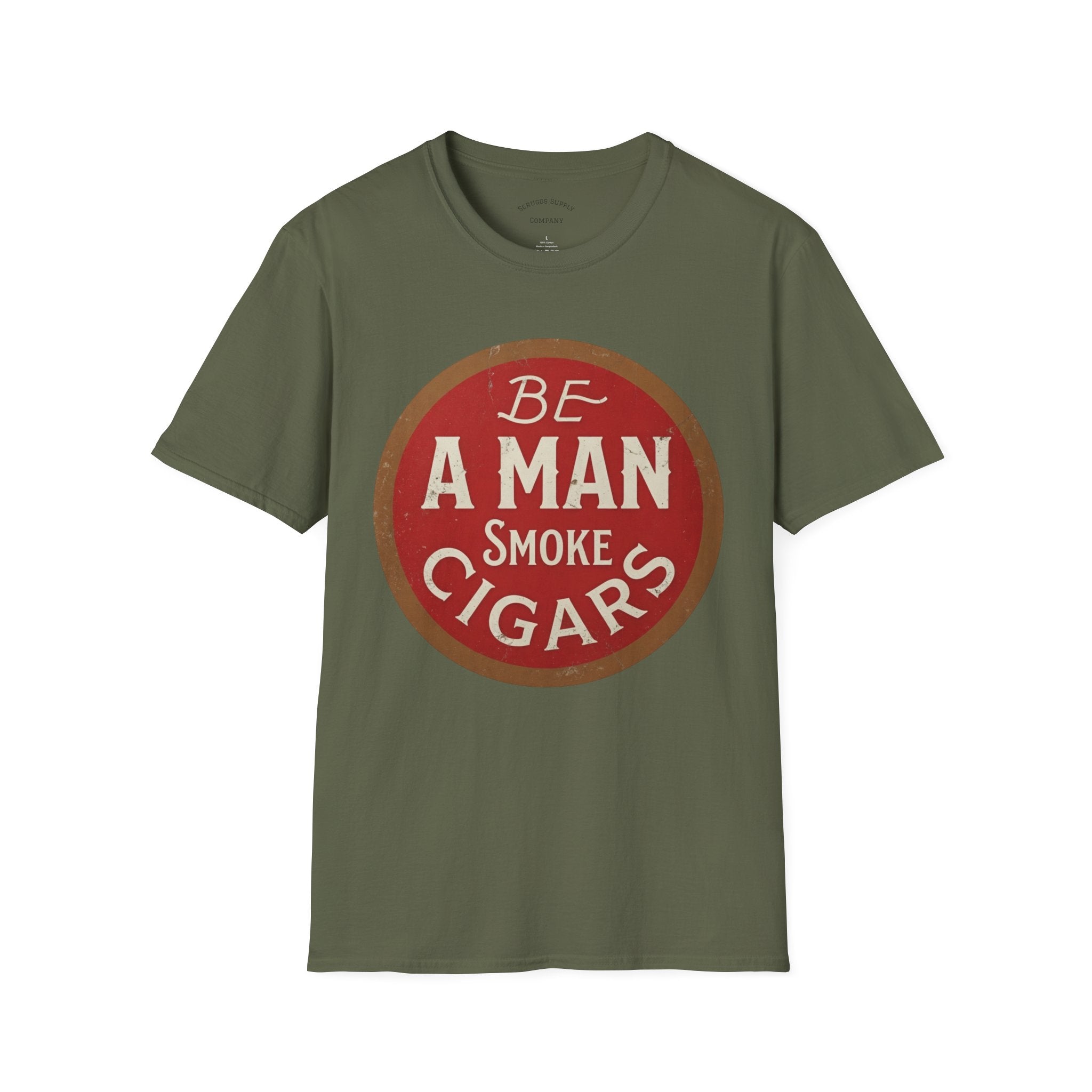 Retro Cigar T-Shirt, Be A Man Smoke Cigars T-Shirt