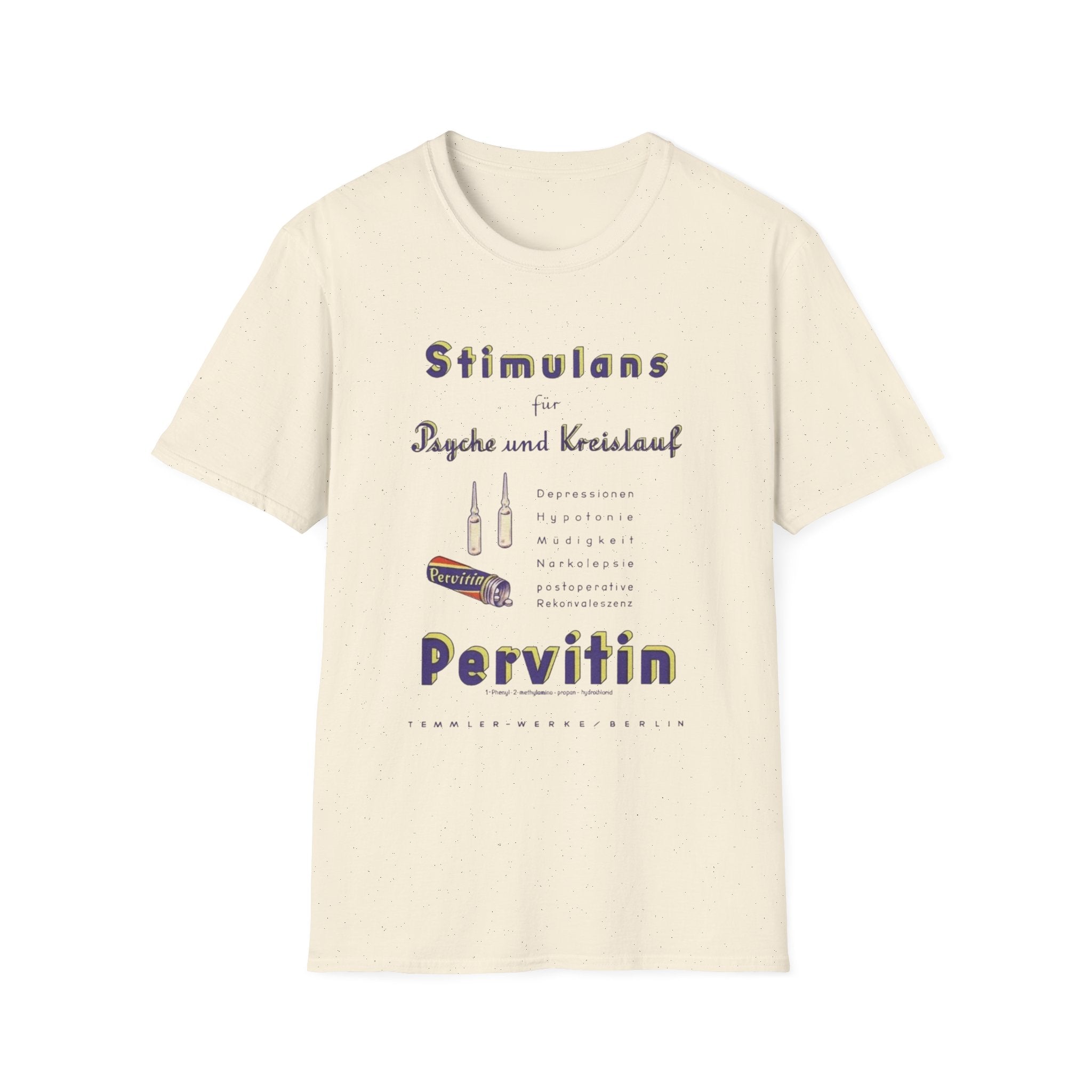 WW2 German Pervitin vintage pharmaceutical advertisement T-Shirt