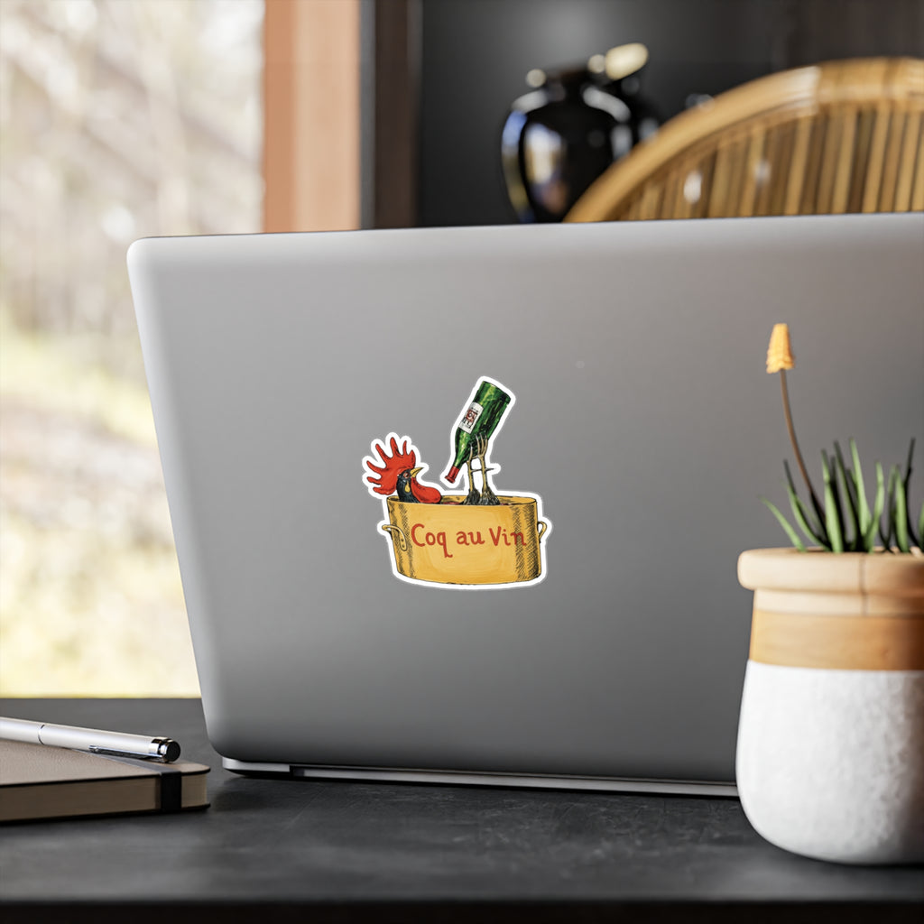 Coq au Vin rooster French kitchen Vinyl sticker