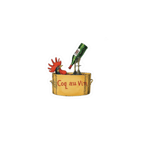 Coq au Vin rooster French kitchen Vinyl sticker