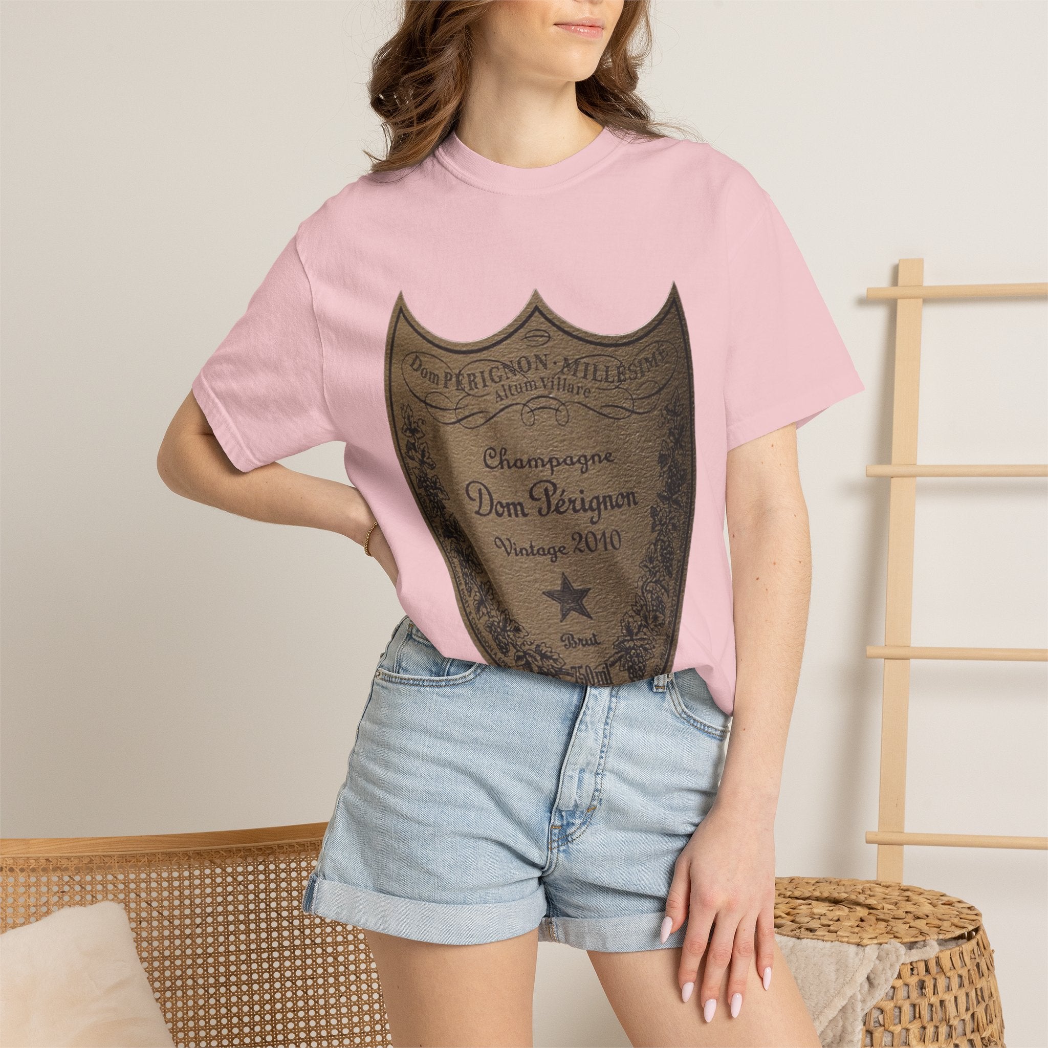 Vintage Champagne T-Shirt, Vintage Dom Pérignon Champagne Label T-Shirt, 2010 Edition