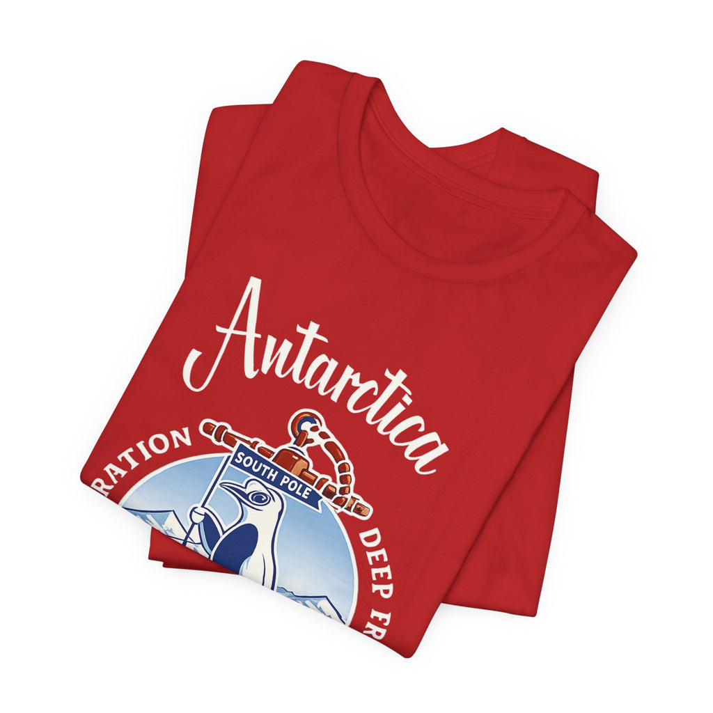 Antarctica Penguin Club Crest T-Shirt | South Pole Expedition T-Shirt