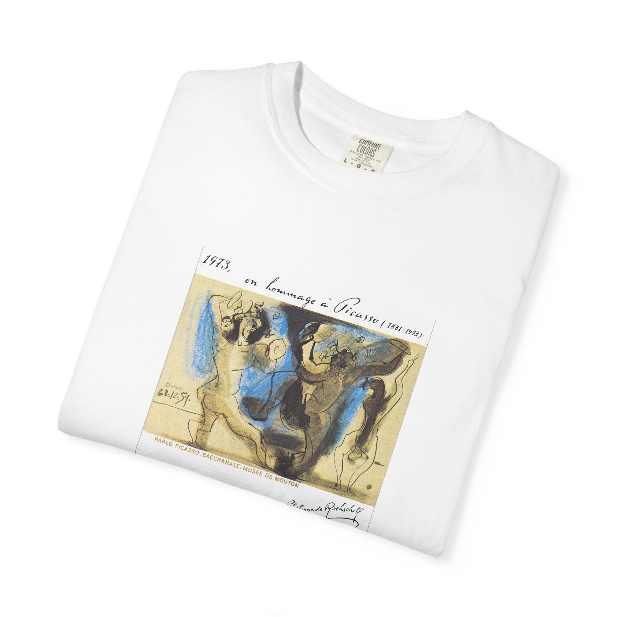 Vintage Picasso Mouton Rothschild 1973 Wine Label T-Shirt