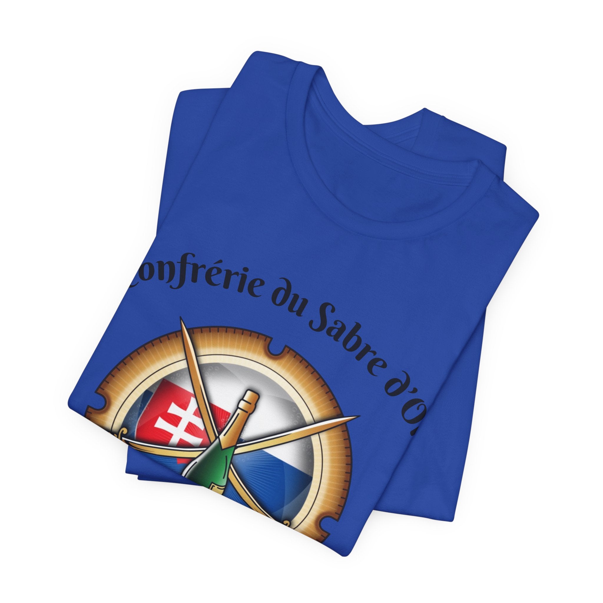 Slovakia Heritage, Sabering Society Slovak Crest T-Shirt, Champagne and Sabrage Heritage Design