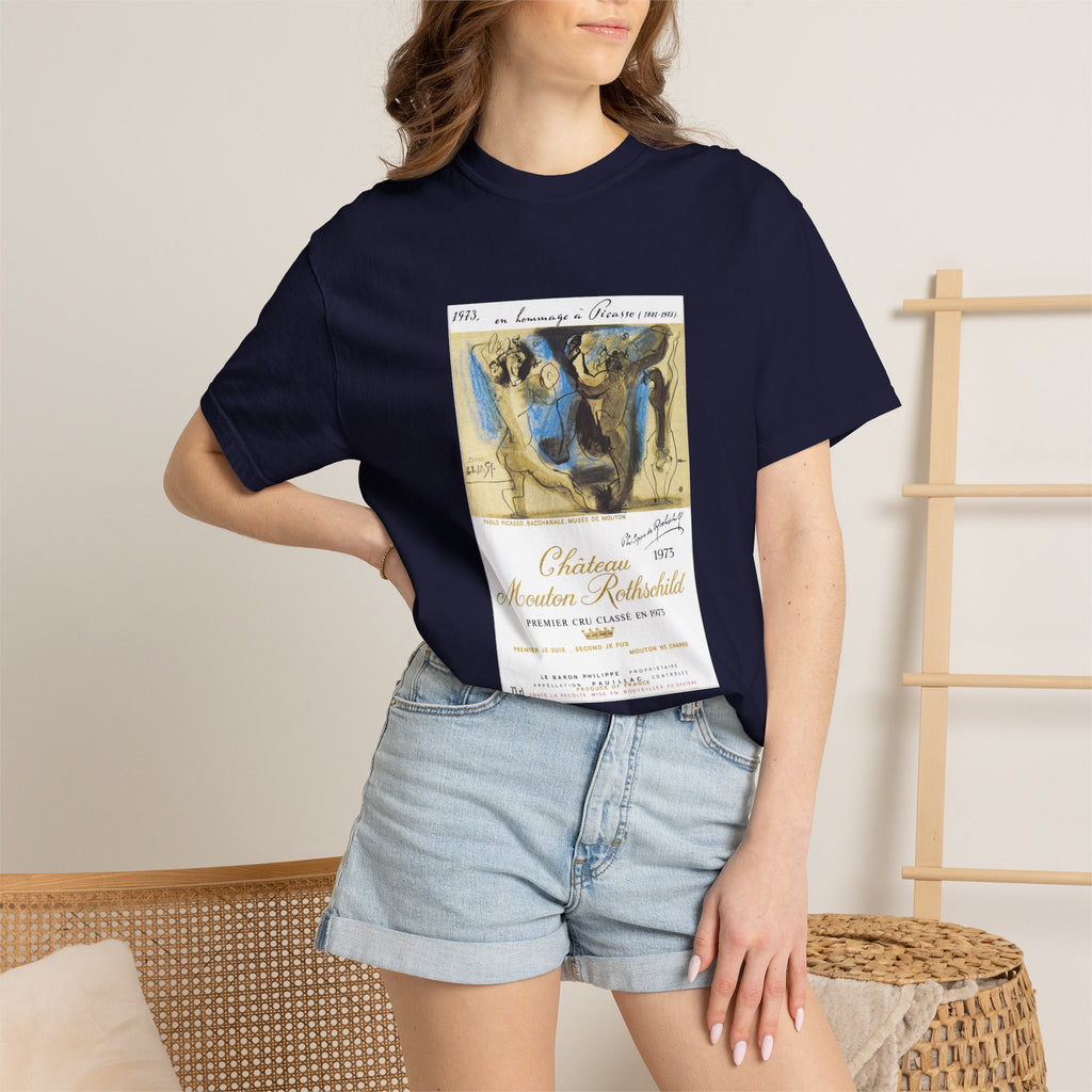 Vintage Picasso Mouton Rothschild 1973 Wine Label T-Shirt