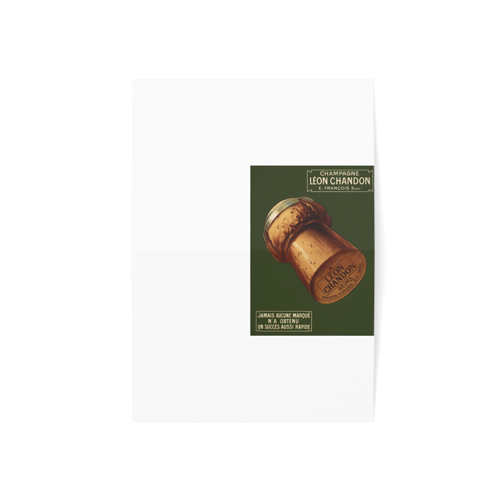 Vintage Champagne Advertisment Greeting Card | Blank Inside