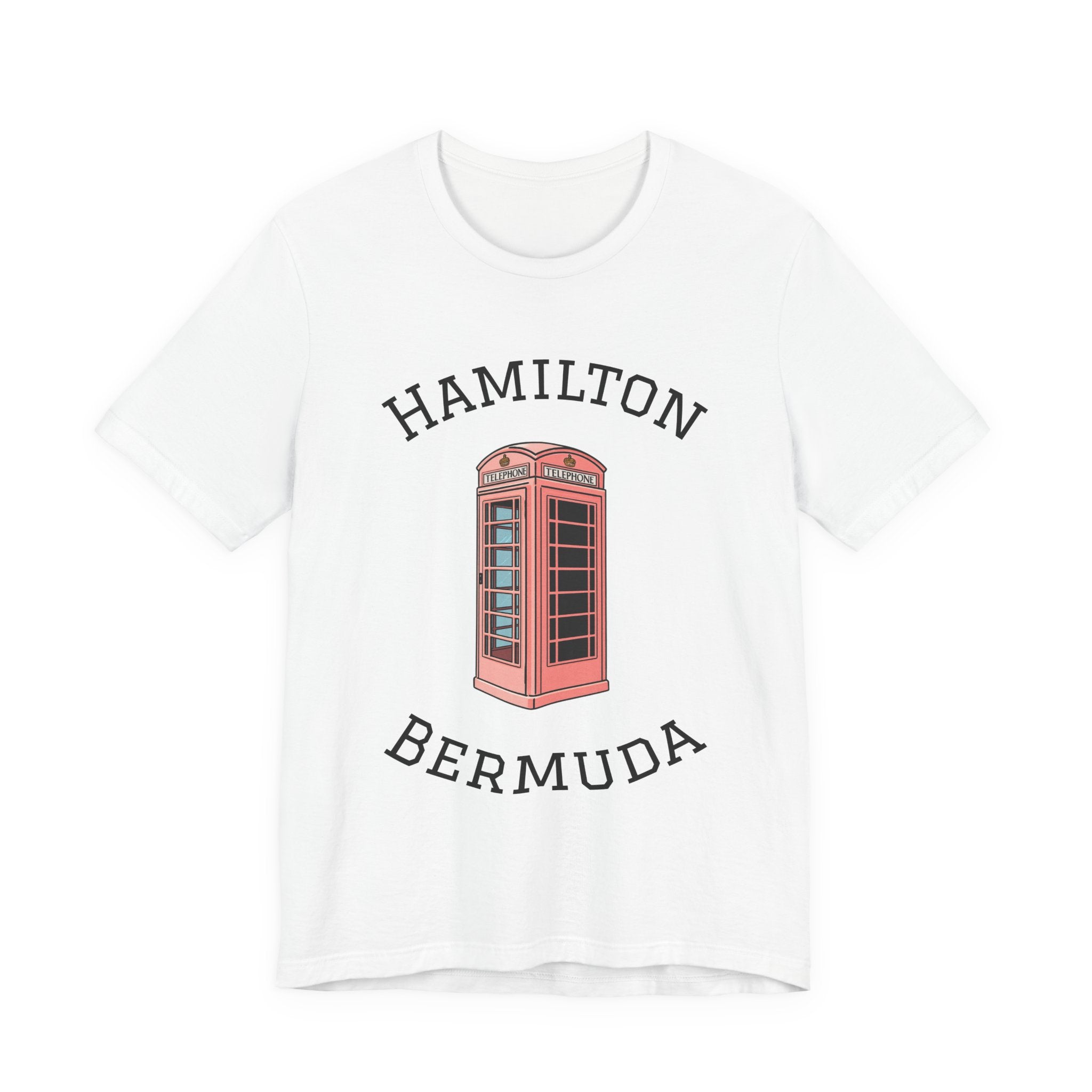 Retro Hamilton Bermuda Pink English Phone Booth