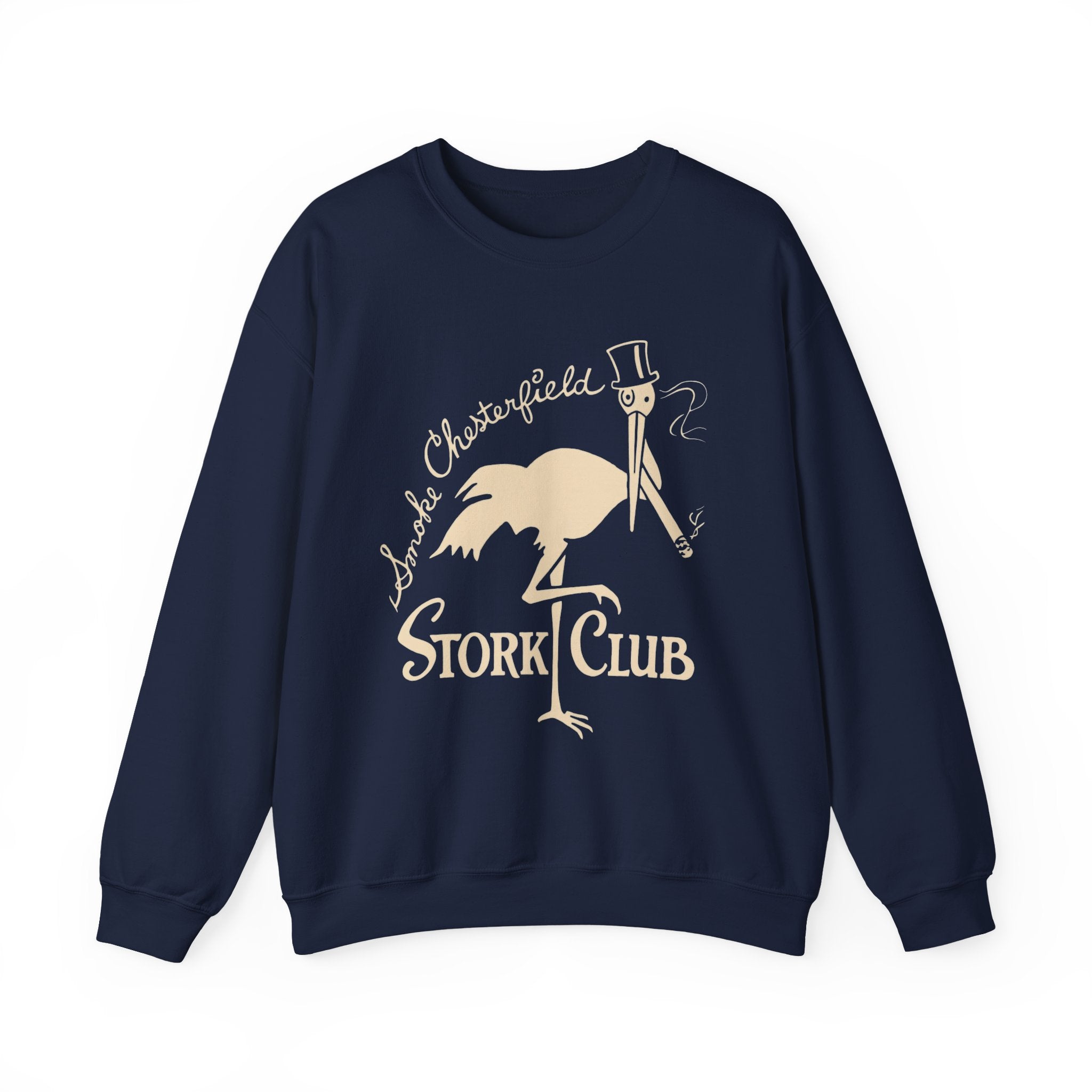 Vintage Stork Club Sweatshirt | Vintage Stork with Top Hat and Cigar