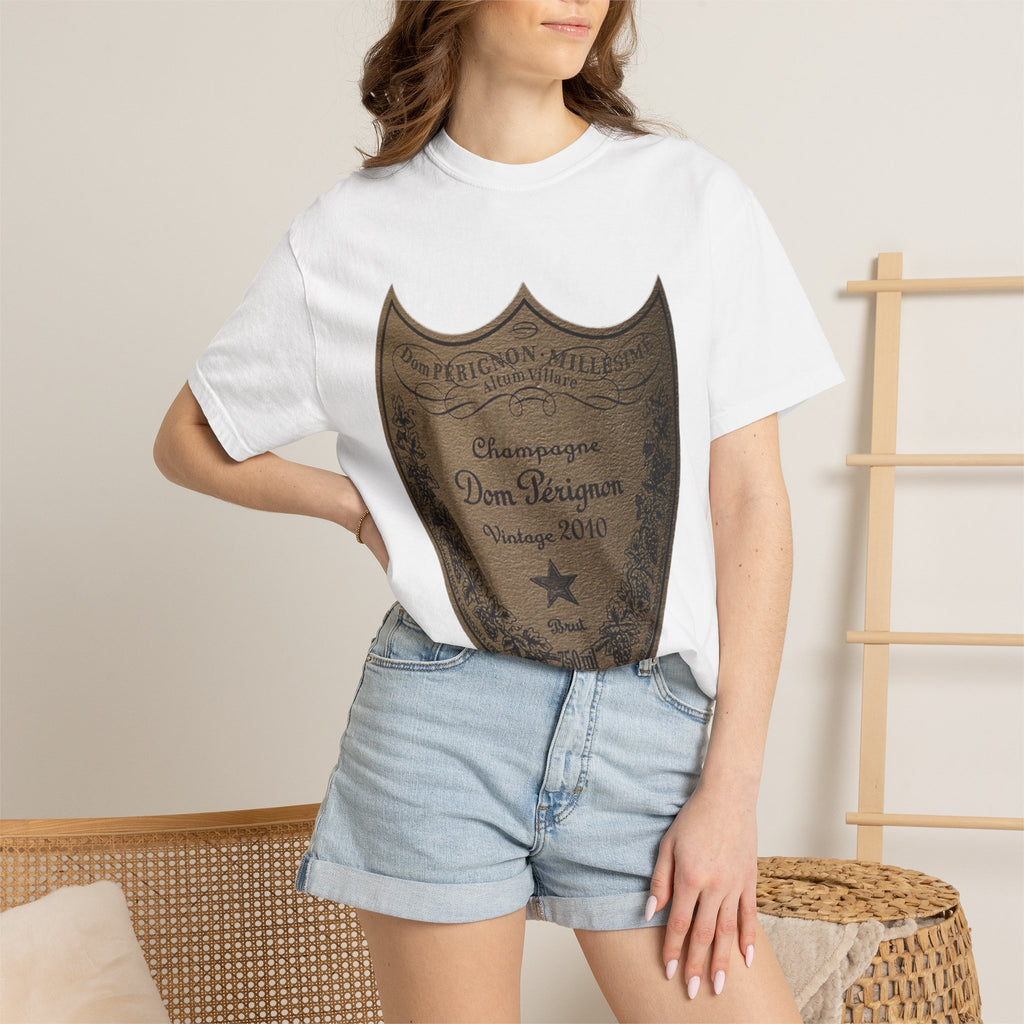 Vintage Champagne T-Shirt, Vintage Dom Pérignon Champagne Label T-Shirt, 2010 Edition