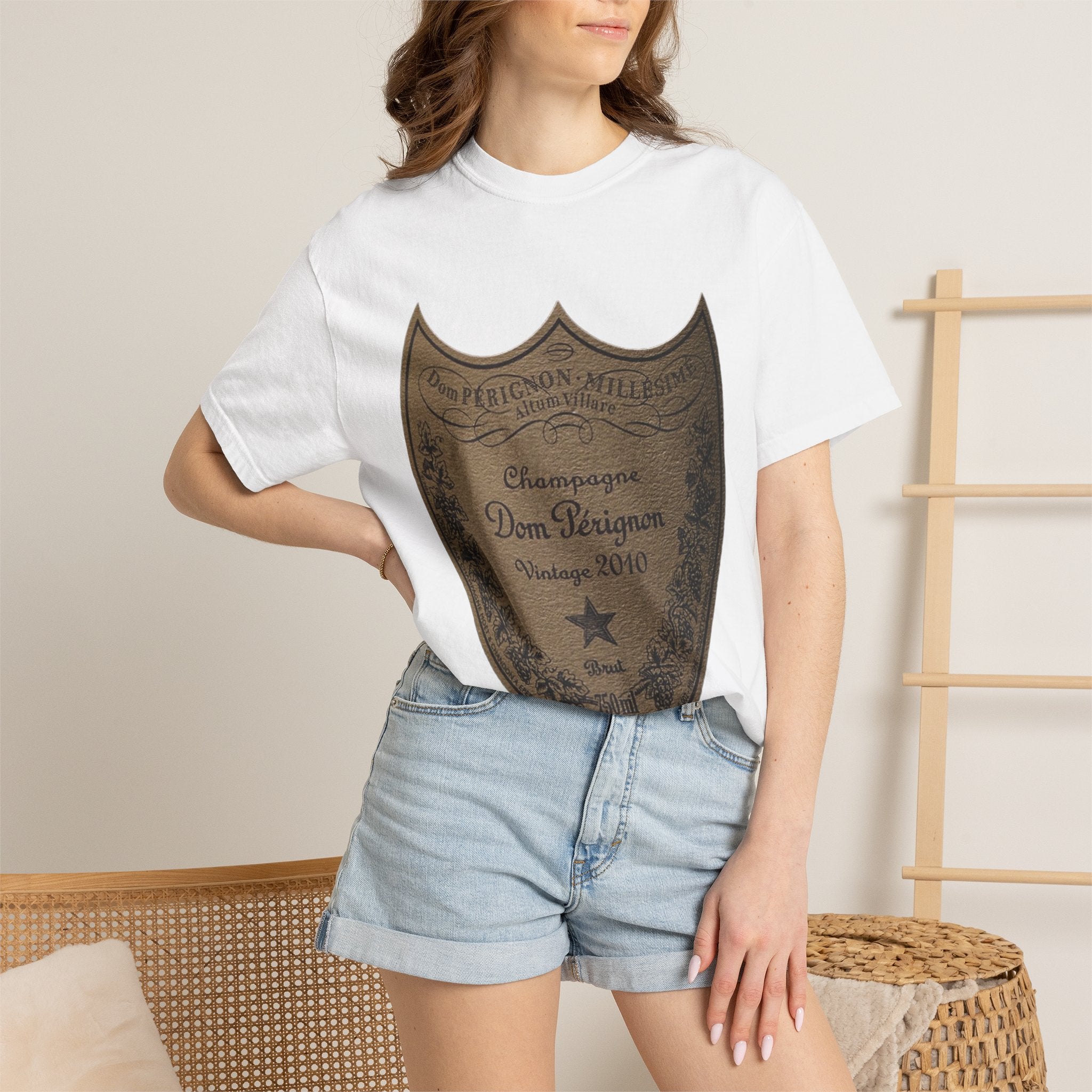 Vintage Champagne T-Shirt, Vintage Dom Pérignon Champagne Label T-Shirt, 2010 Edition