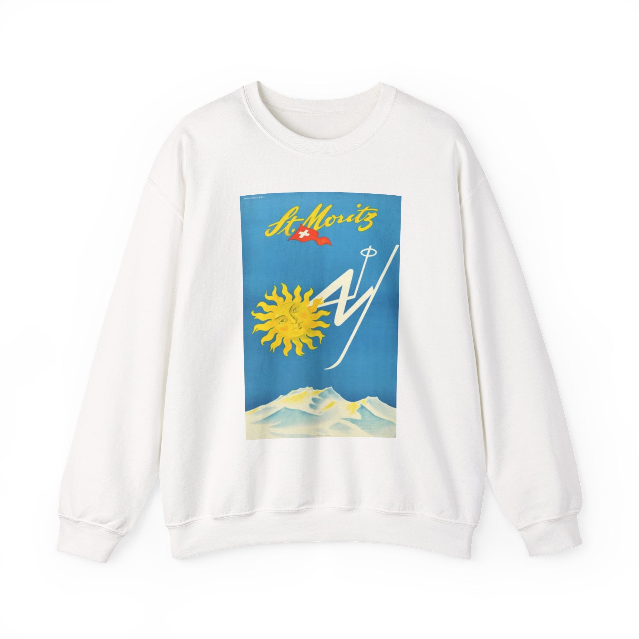 St Moritz Swiss Vintage Advertisement Sweatshirt